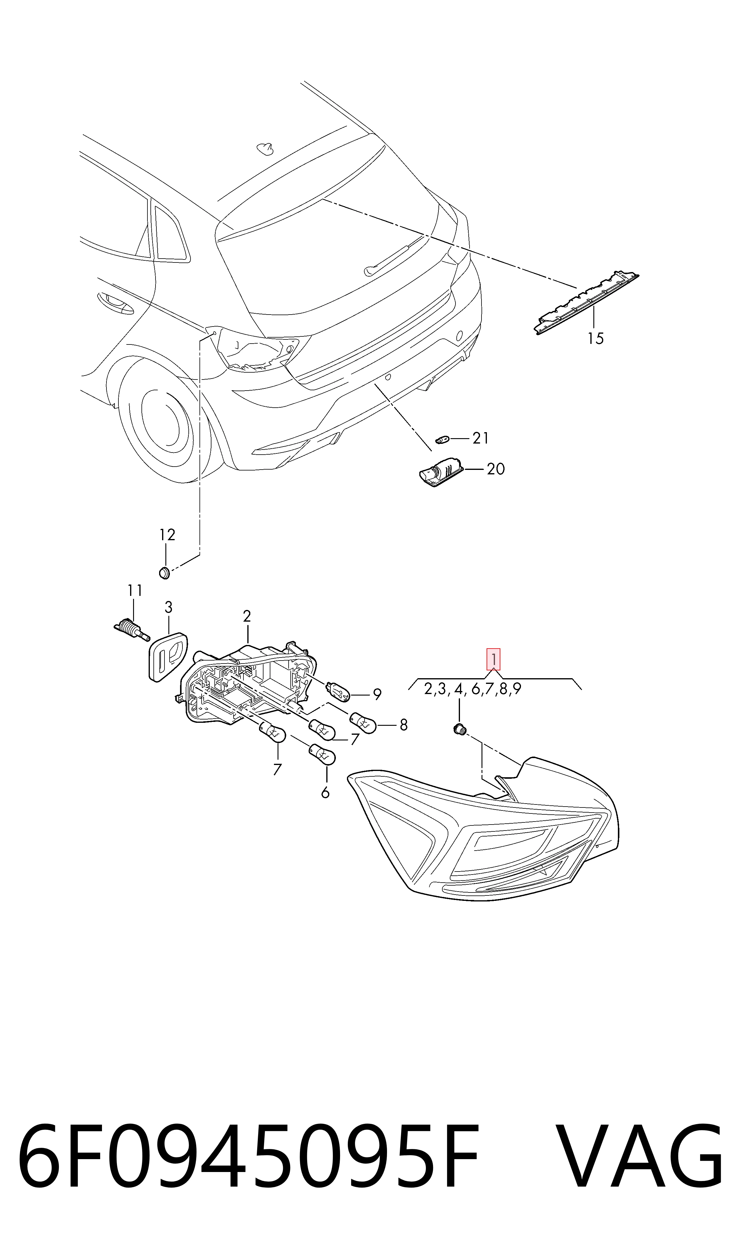  Лівий стоп Seat Ibiza 5