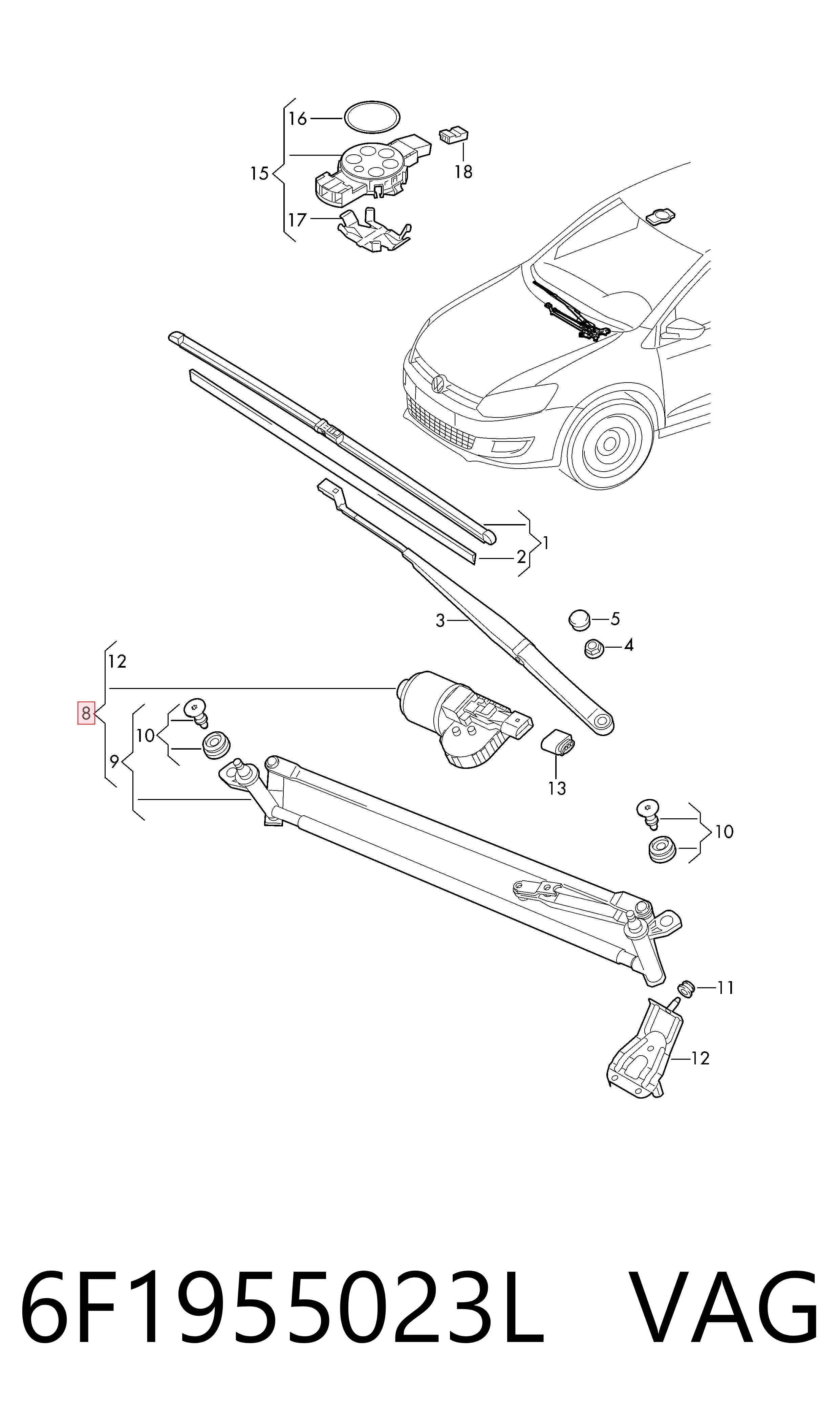  Трапеція двірників Seat Ibiza 5