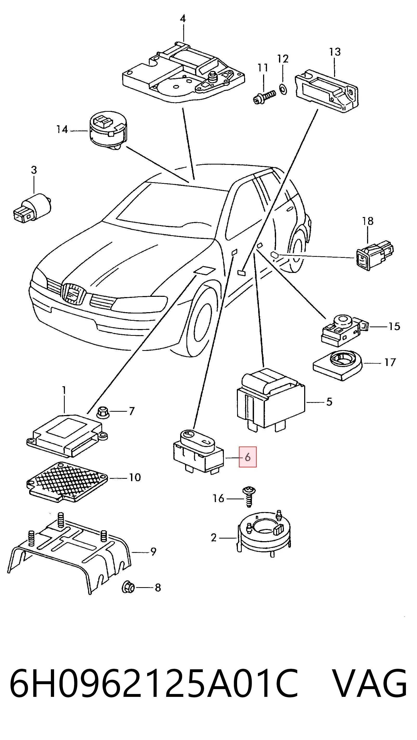 6H0962125A01C VAG