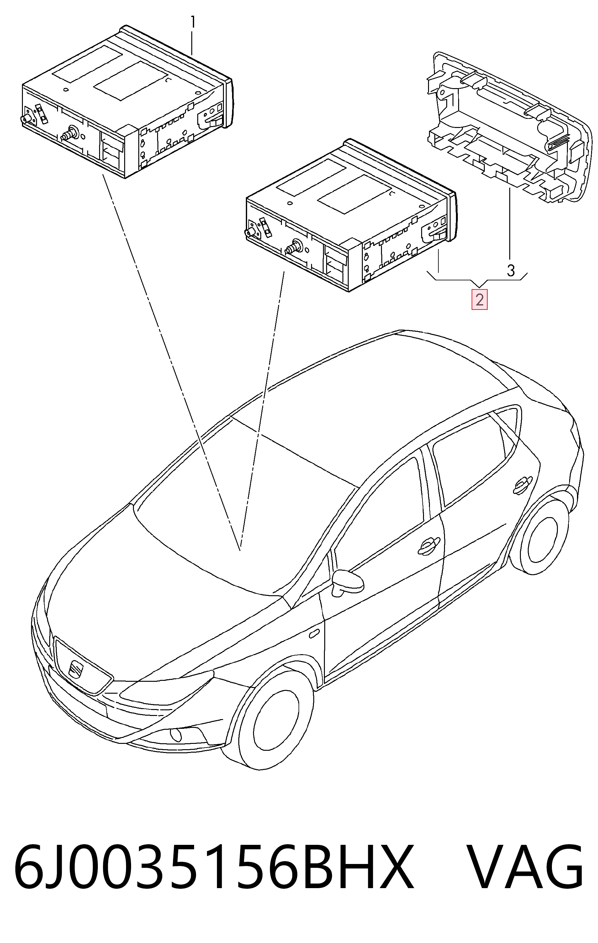 Магнітола (радіо AM/FM) Seat Ibiza IV