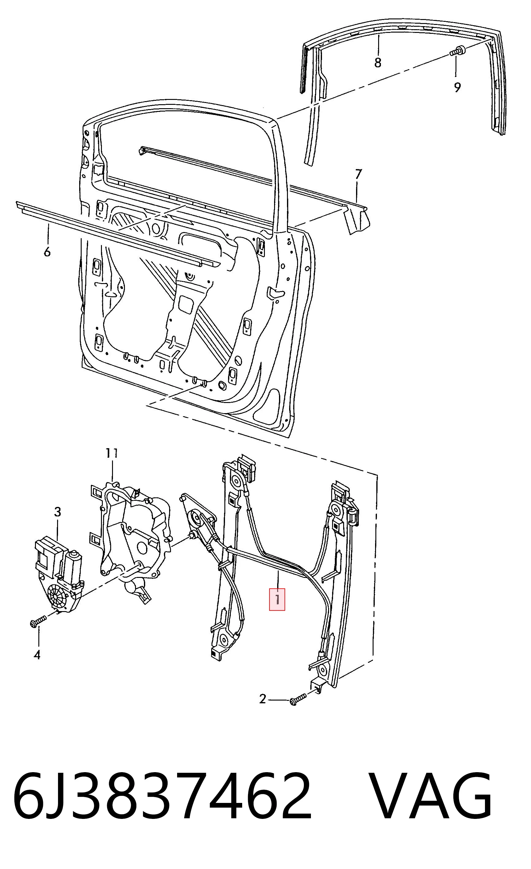500800 Maxgear Склопідйомник (механізм переміщення скла)