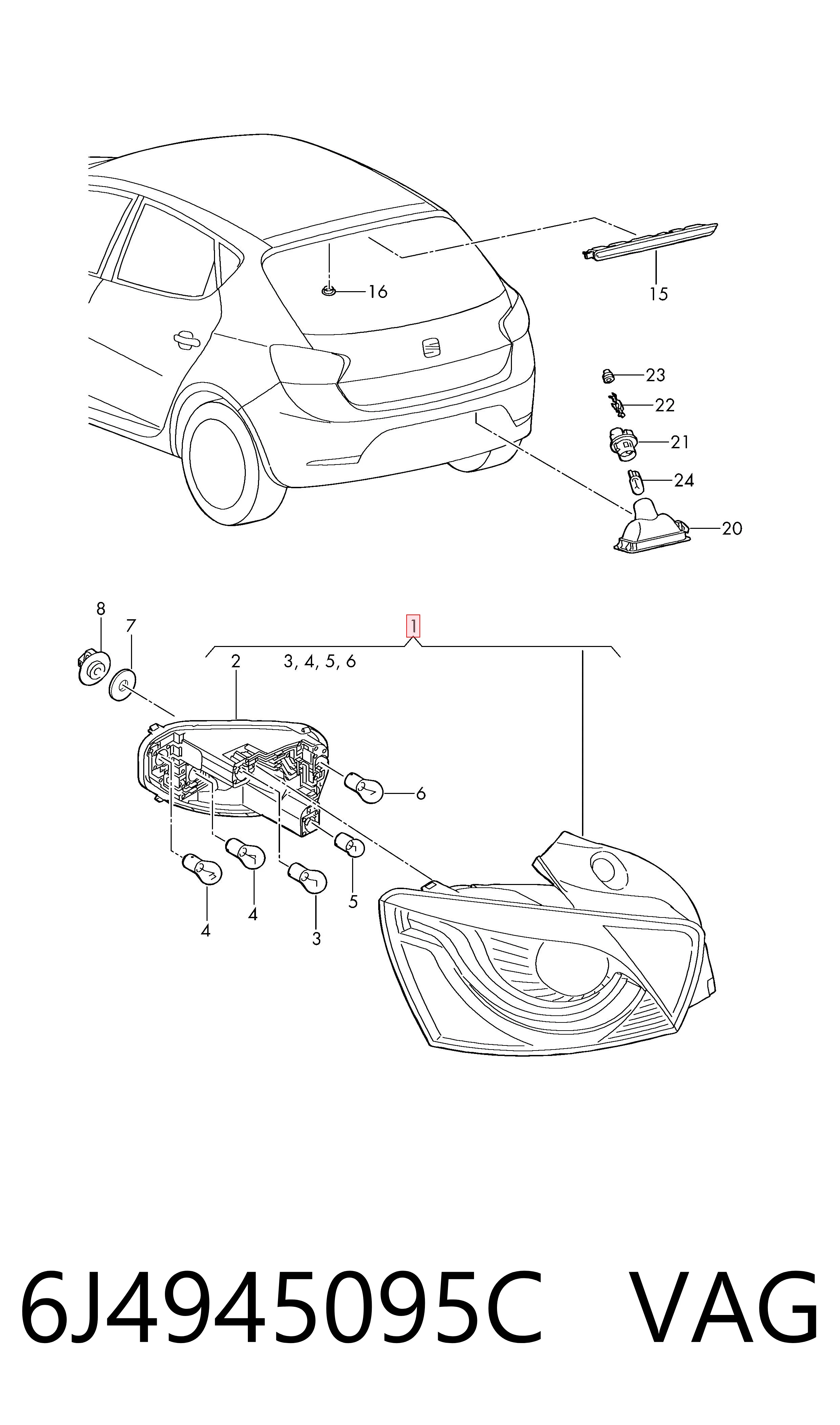  Лівий стоп Seat Ibiza 4