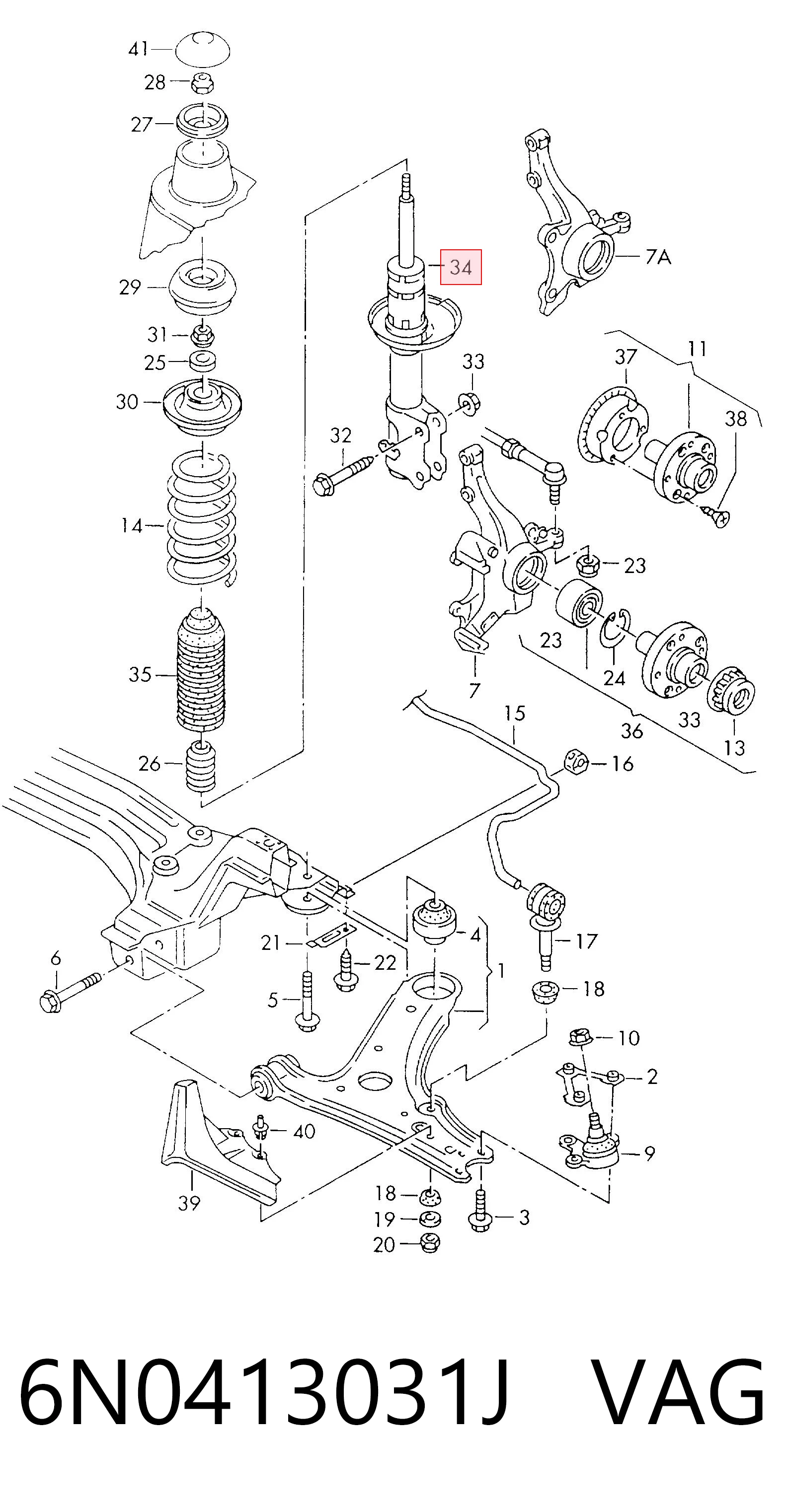 Амортизатор передній VNE4122 Bilstein