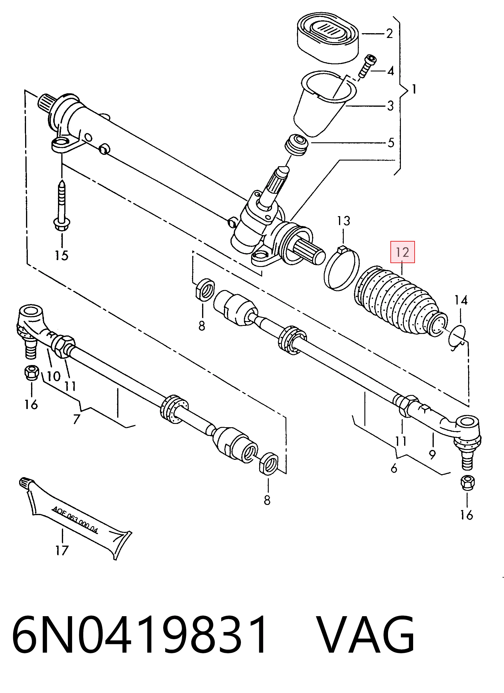 FE10850 Febi Пильник рульової