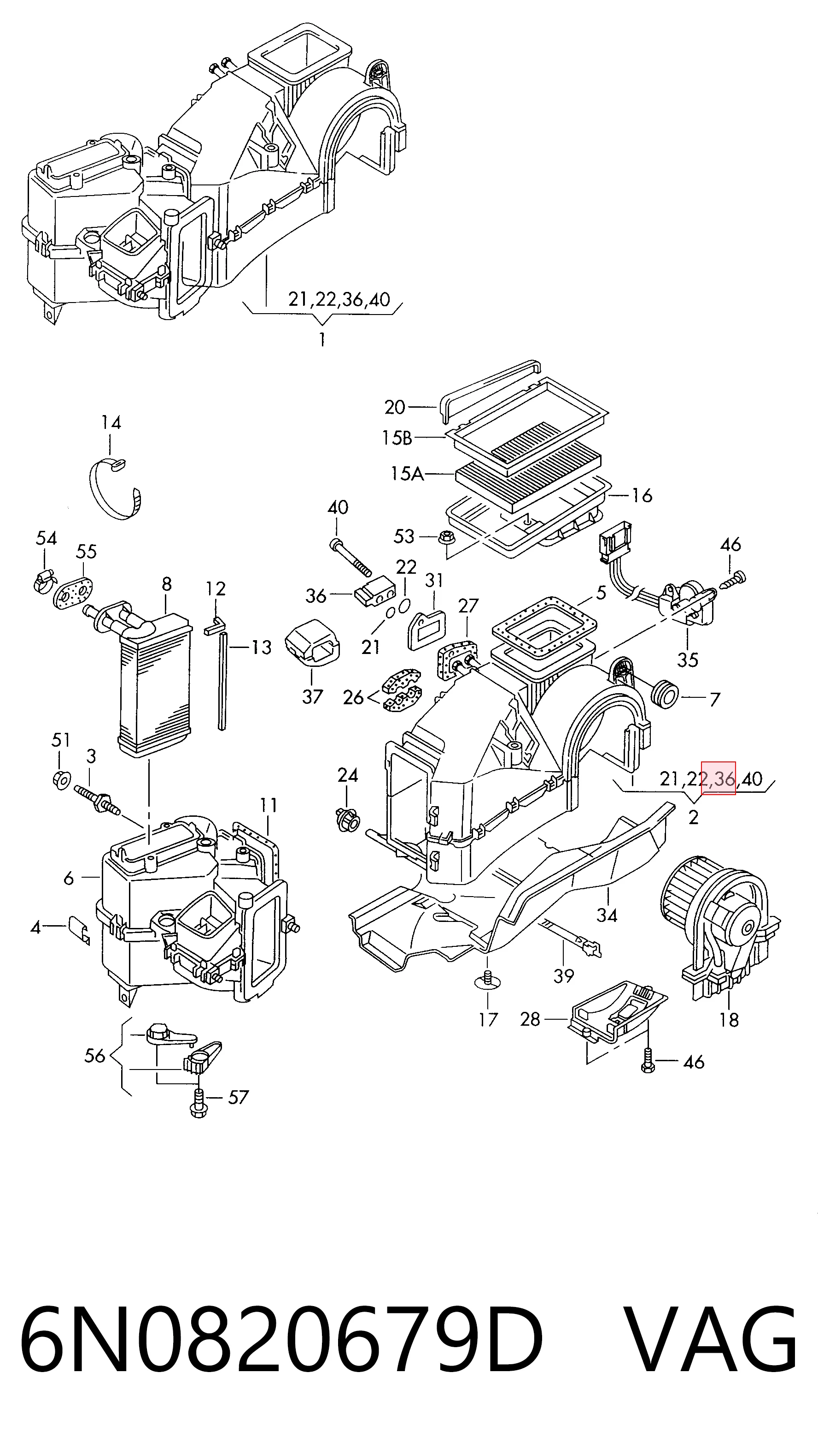 Клапан TRV, кондиціонера VAG 6N0820679D ціна, від 23.65 USD