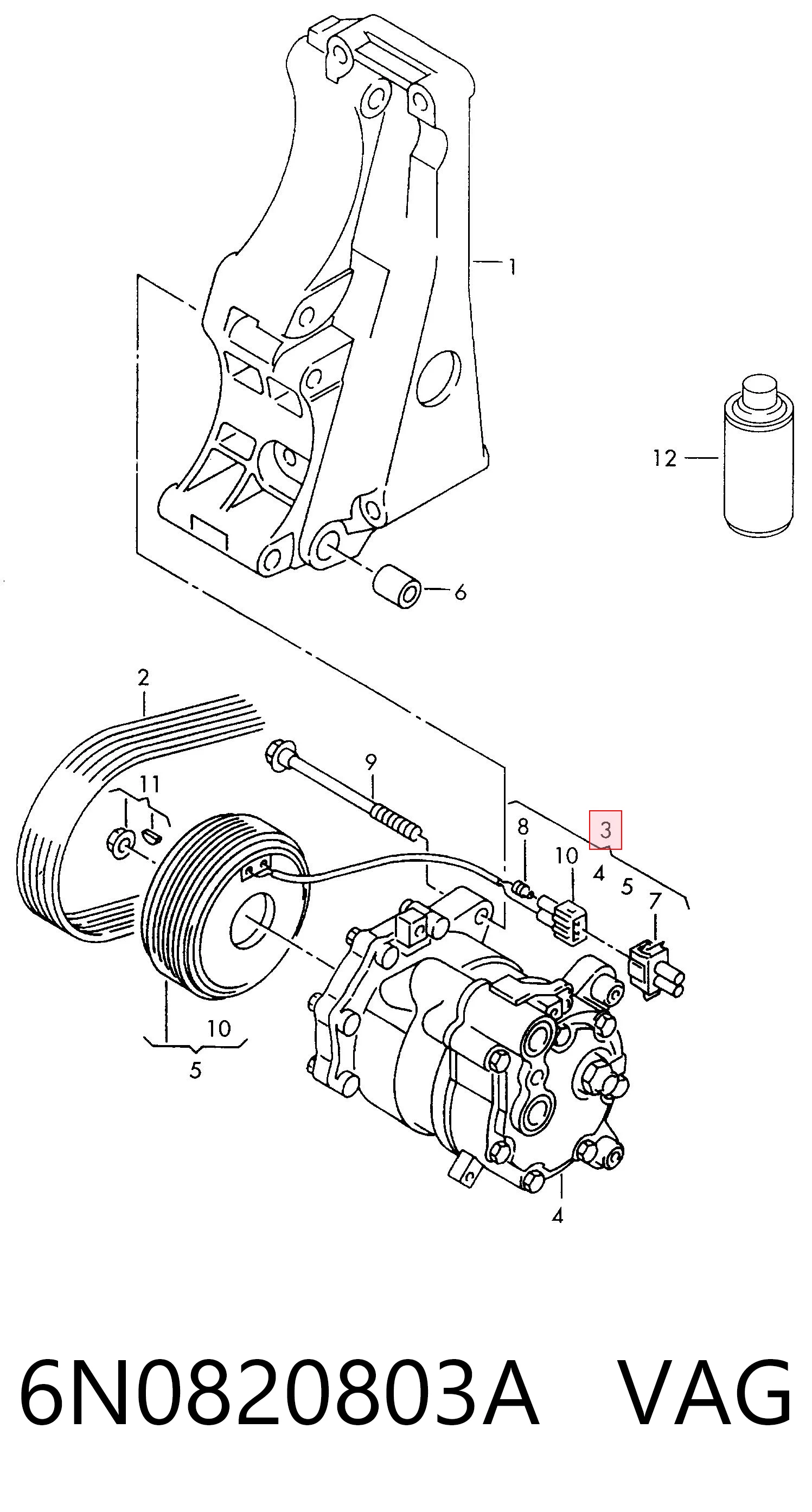 Купити Компресор кондиціонера Volkswagen Polo III 6KV2