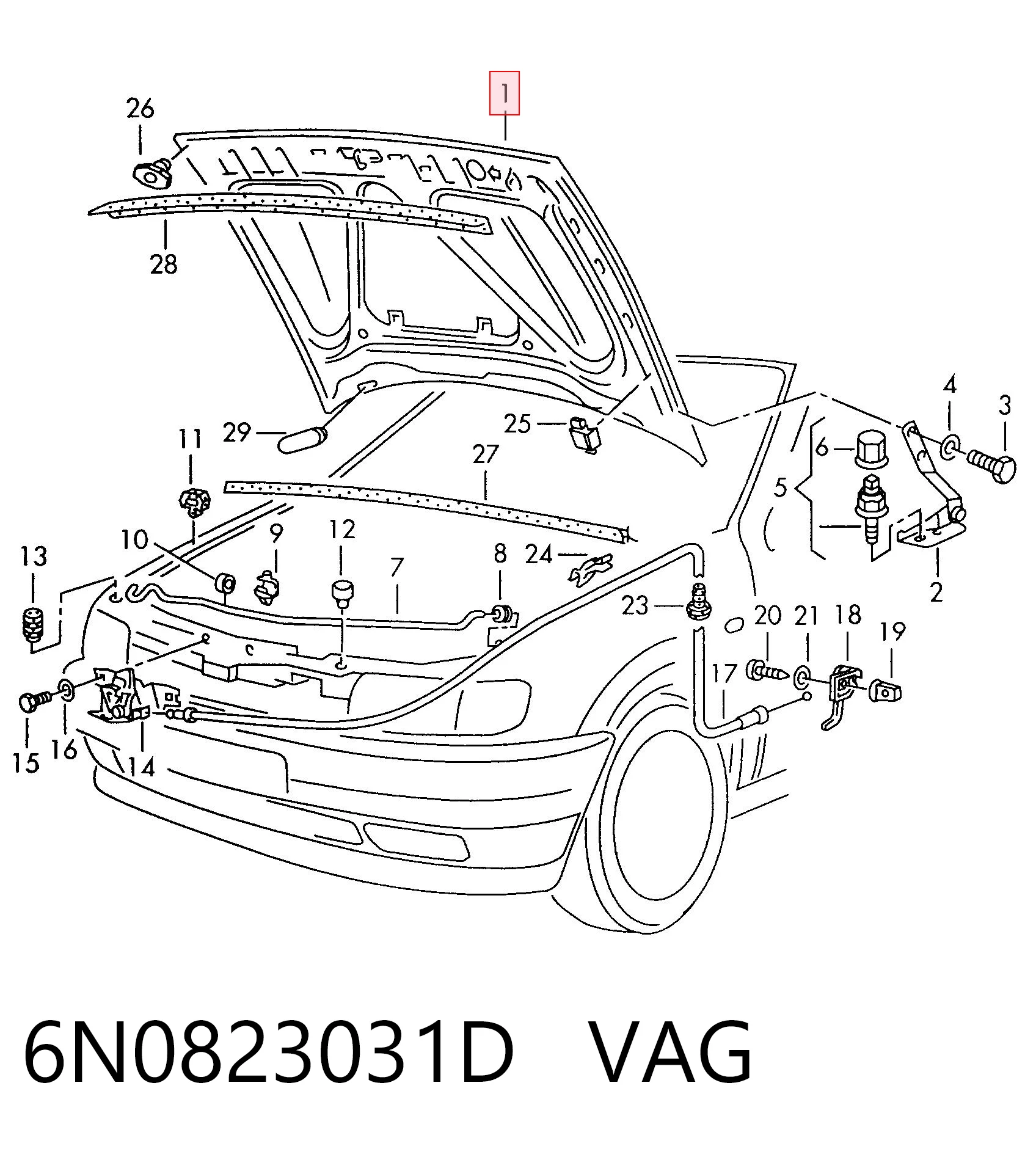 Купити Капот Volkswagen Polo III 6N1