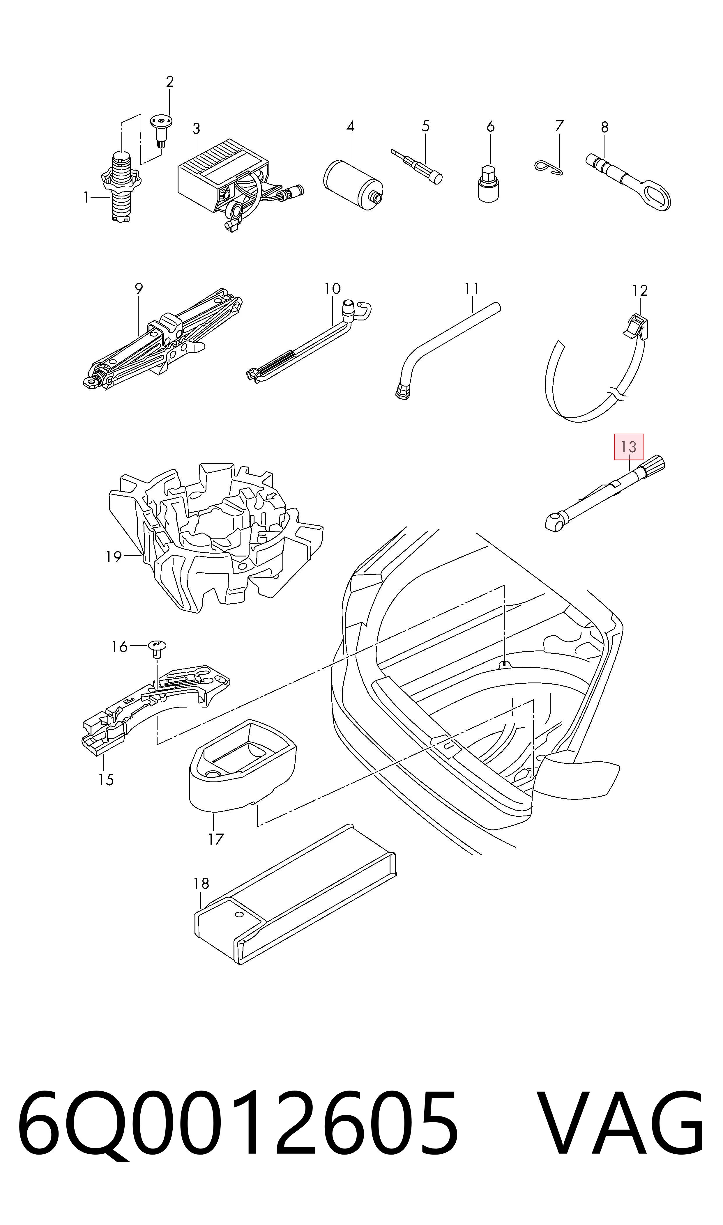  VAG 6Q0012605 ціна, від 50.66 USD