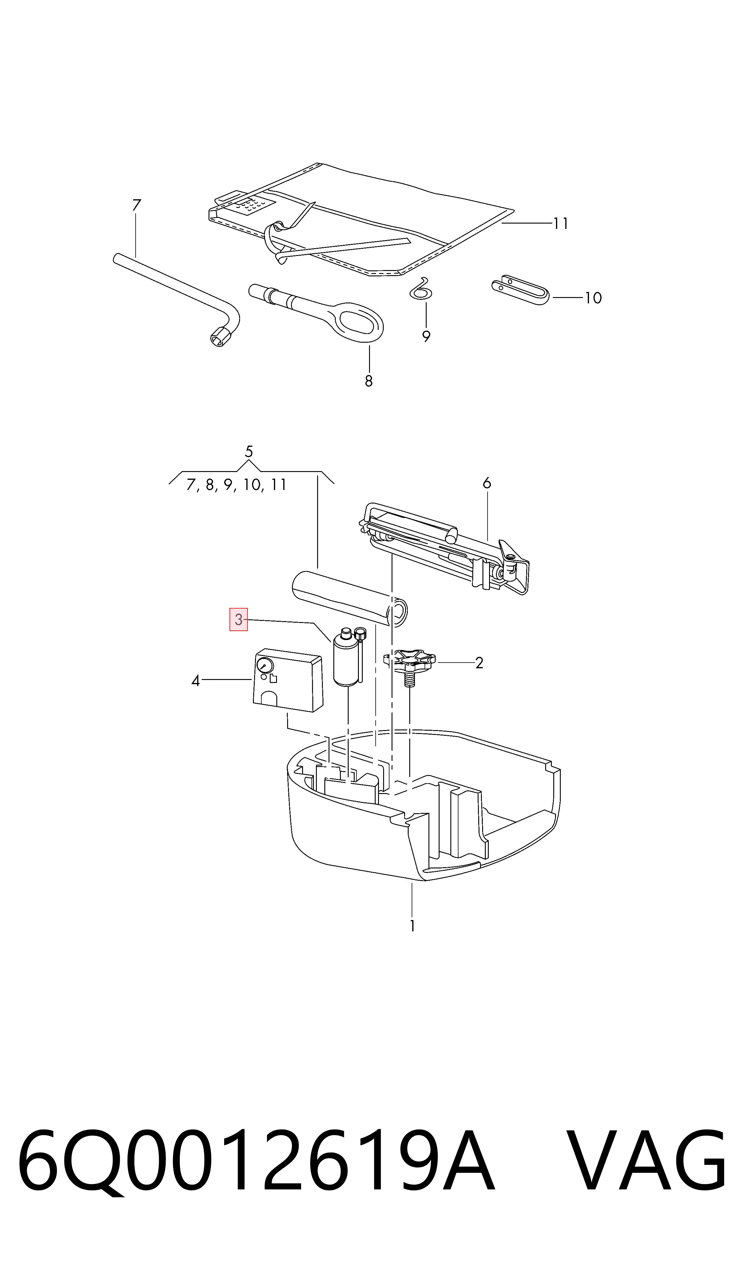  VAG 6Q0012619A ціна, від 41.44 USD
