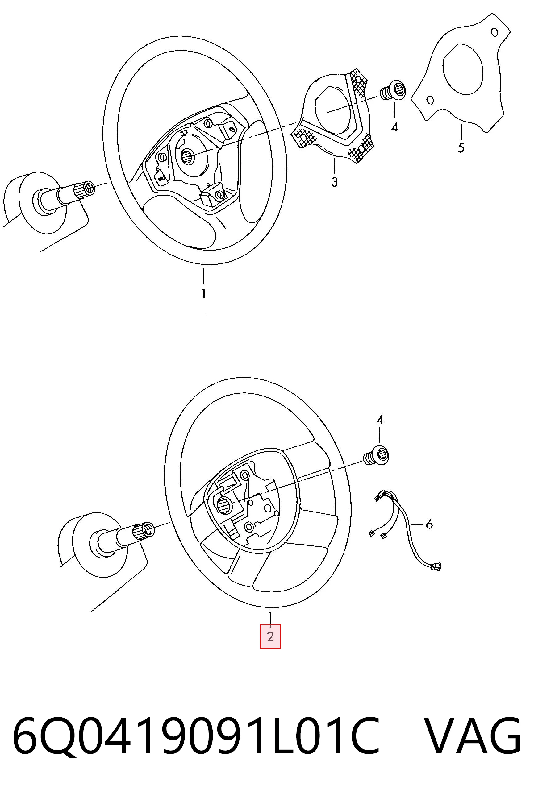 Рульове колесо на Volkswagen Polo IV 9A4