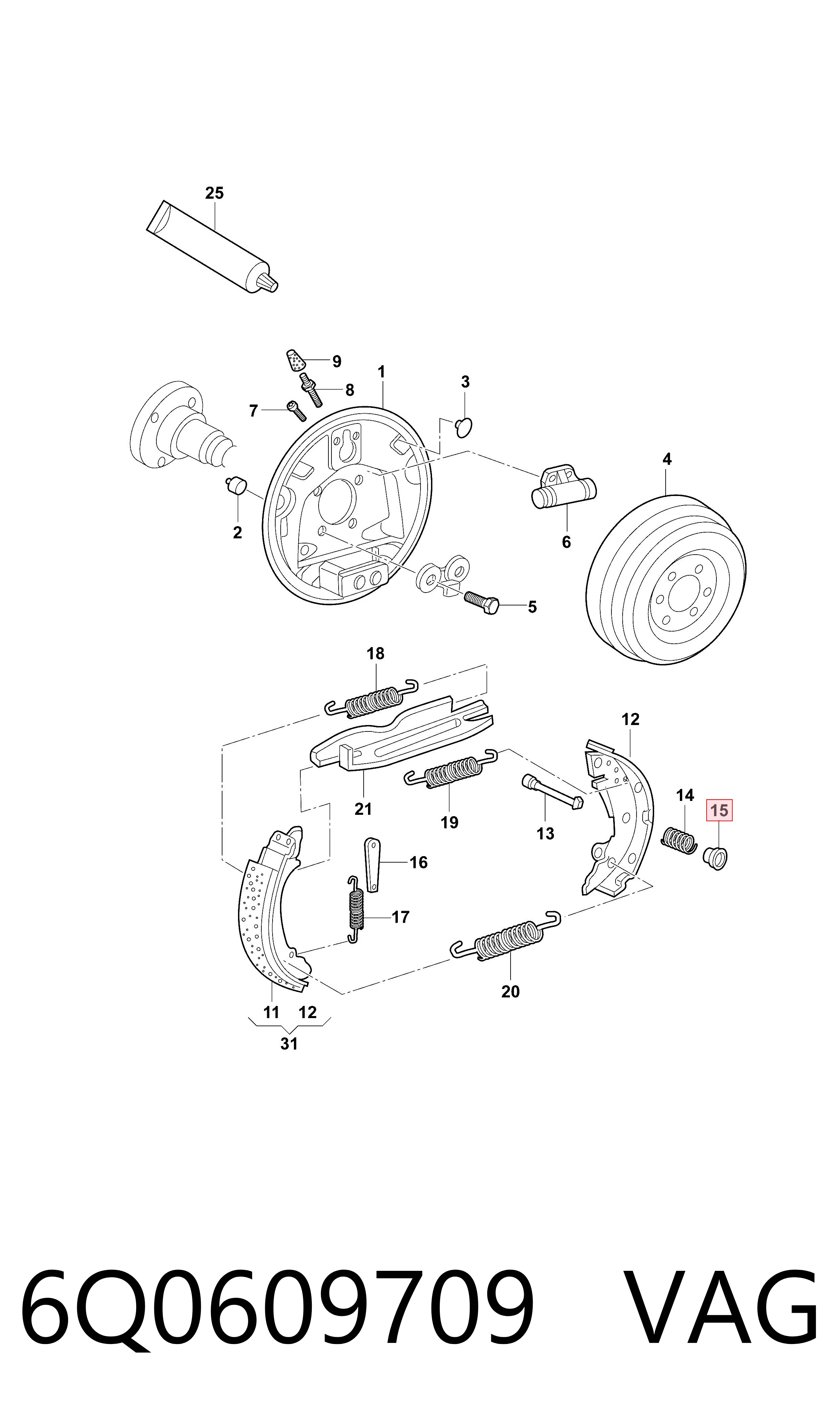  VAG 6Q0609709 ціна, від 1.61 USD