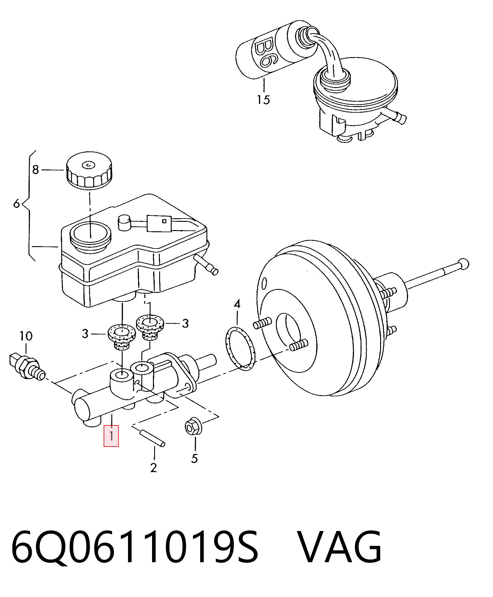 0986481126 Bosch Циліндр гальмівний, головний