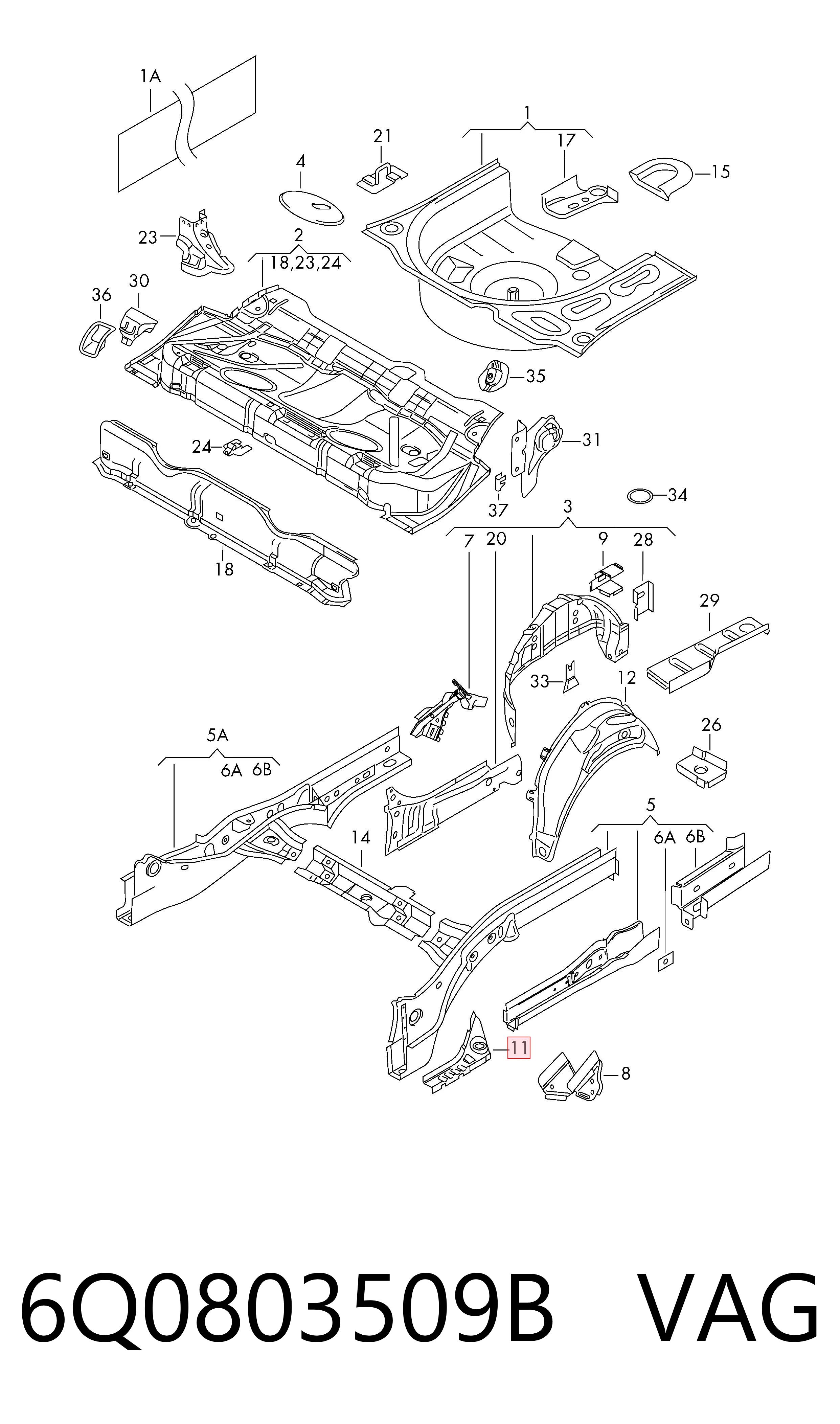  VAG 6Q0803509B ціна, від 24.44 USD