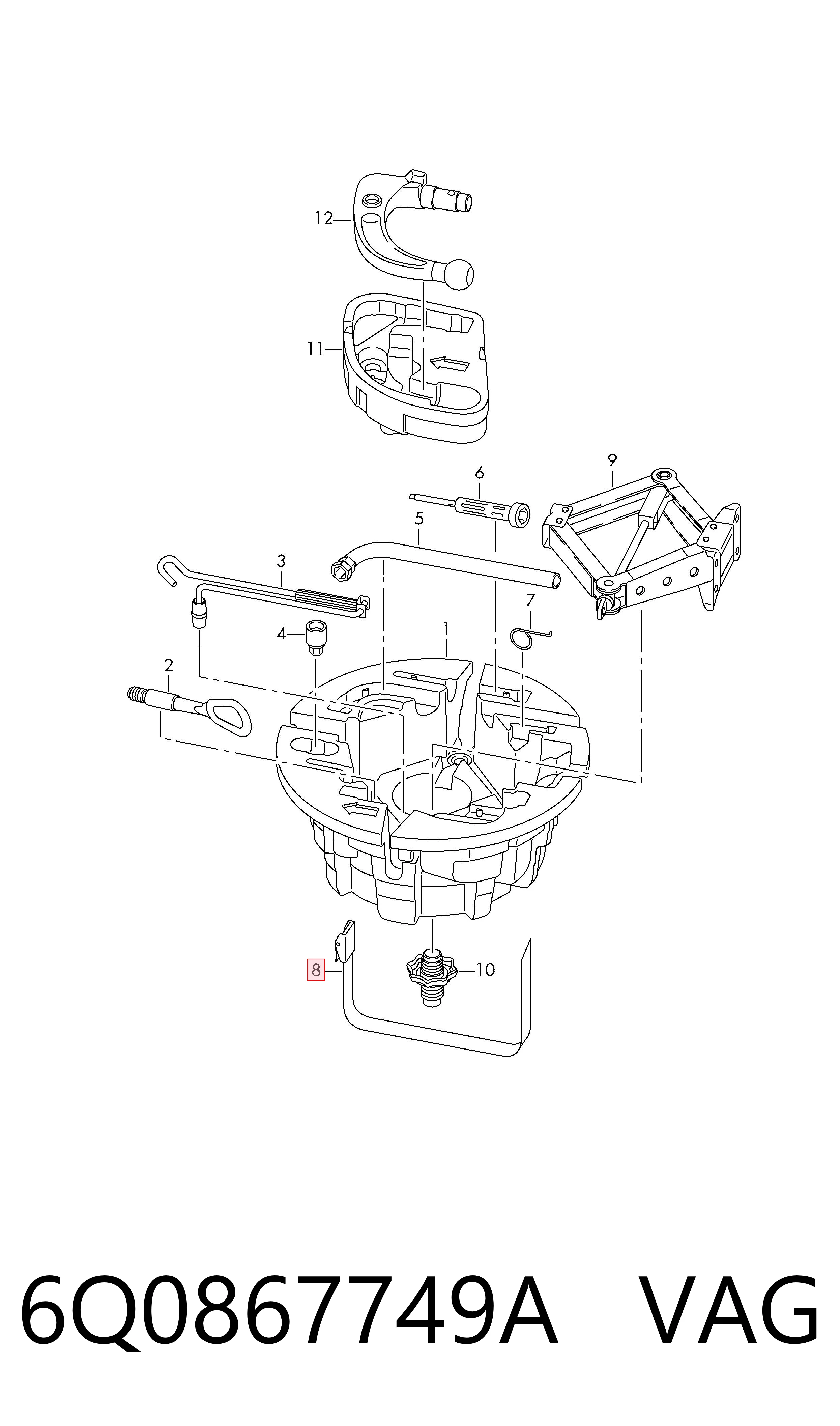  VAG 6Q0867749A ціна, від 15.93 USD