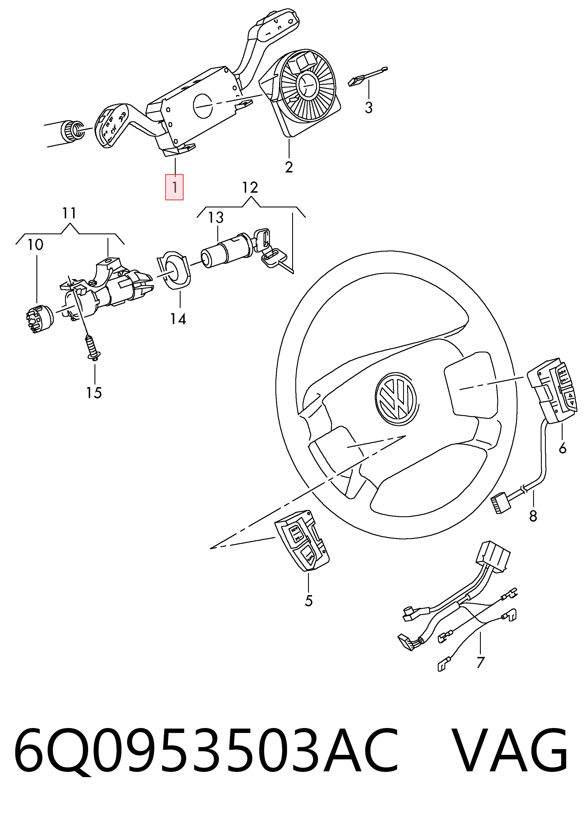 Підрульовий перемикач 3L953003 AND