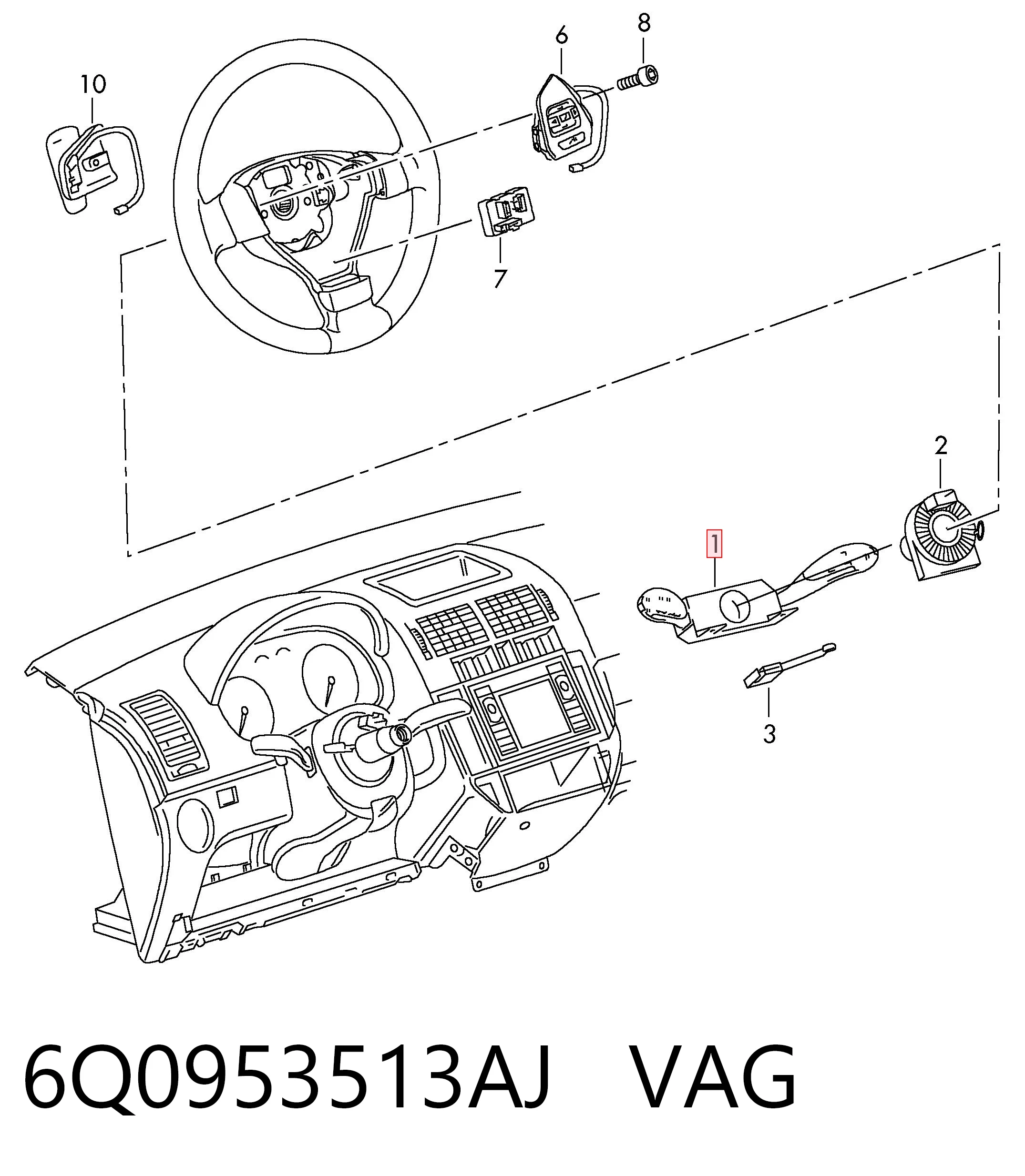 Перемикачі Skoda Roomster мінівен (5J7) (2006 - 2015) ціна, від 25.85 USD