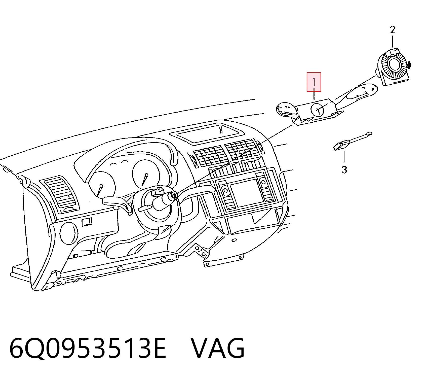 6Q0953513E VAG Перемикач підрульовий