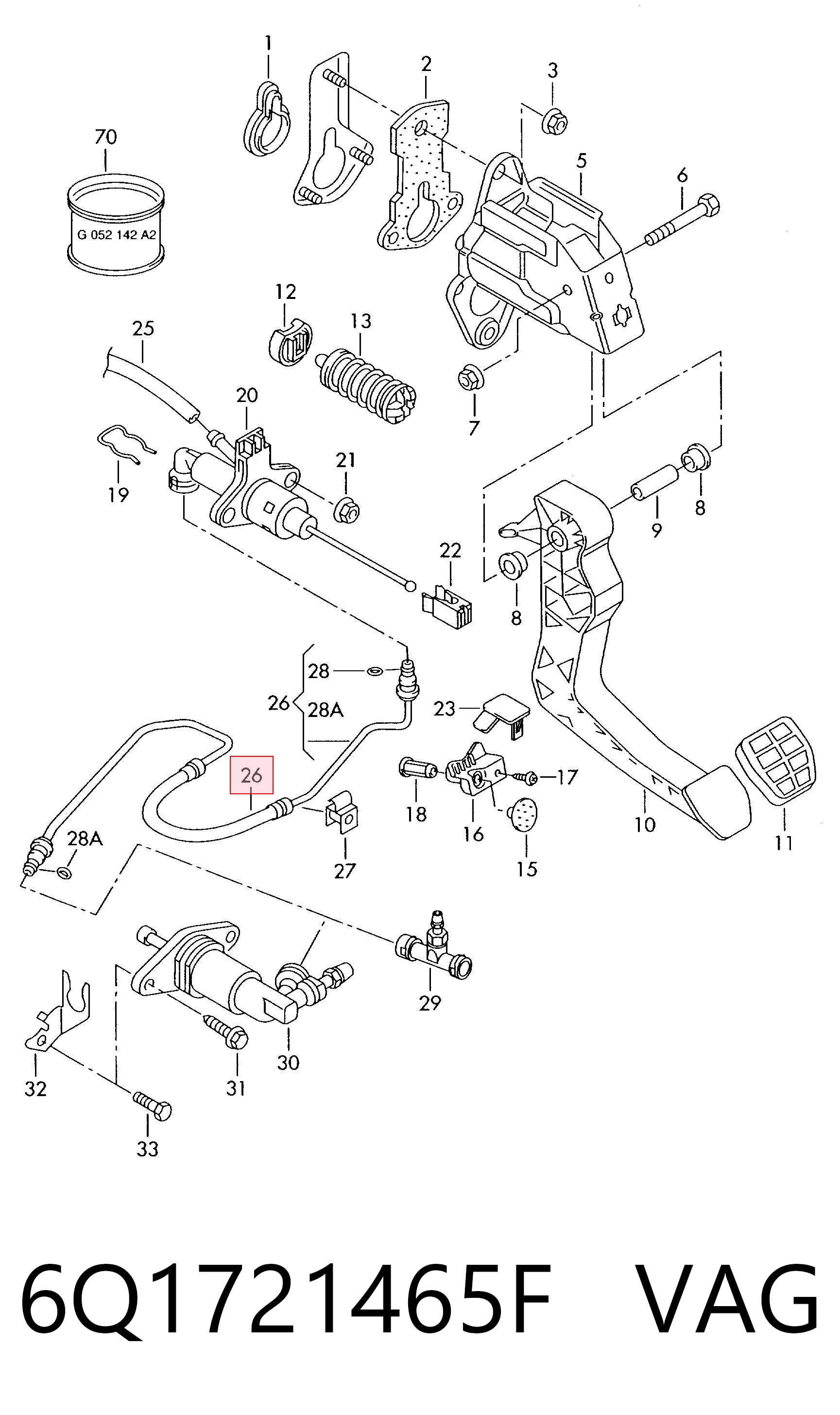 Купити Шланг зчеплення Seat Ibiza III 6L1