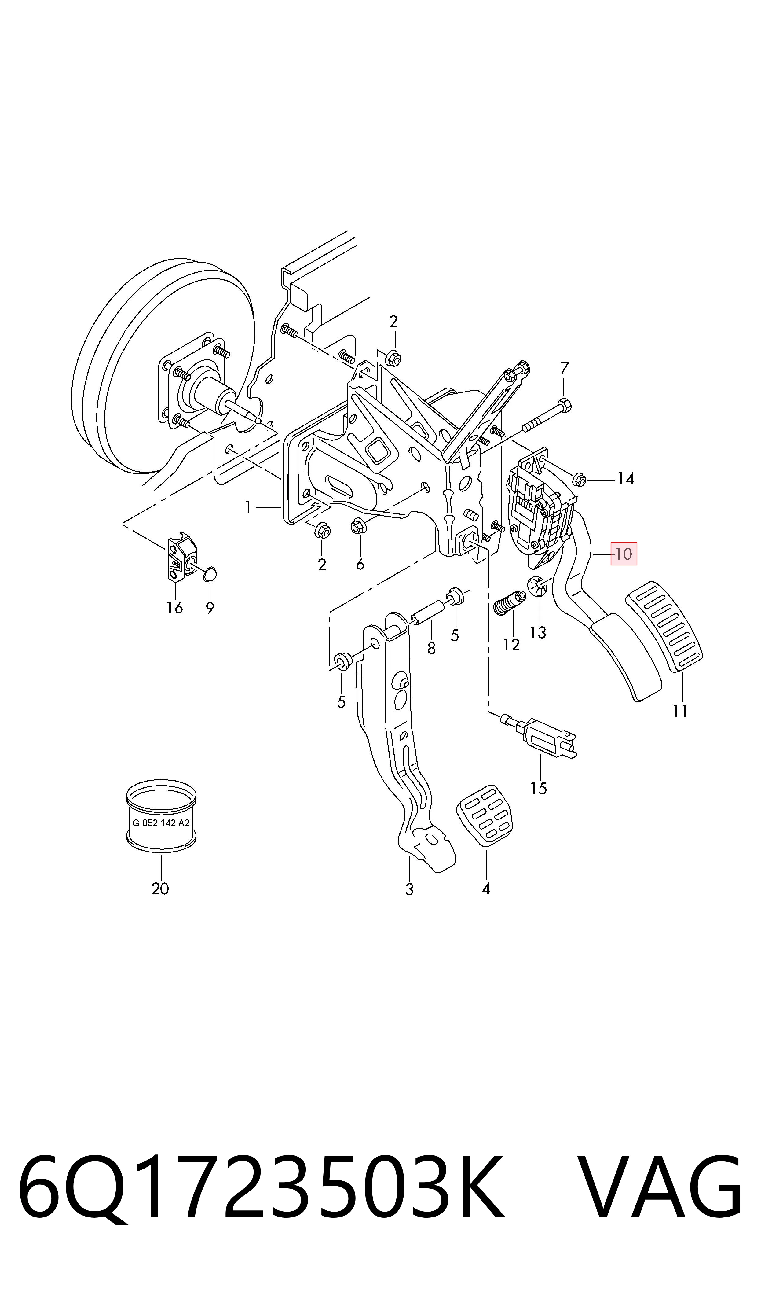 Підаль газу Bosch 280755203 ціна, від 90.99 USD