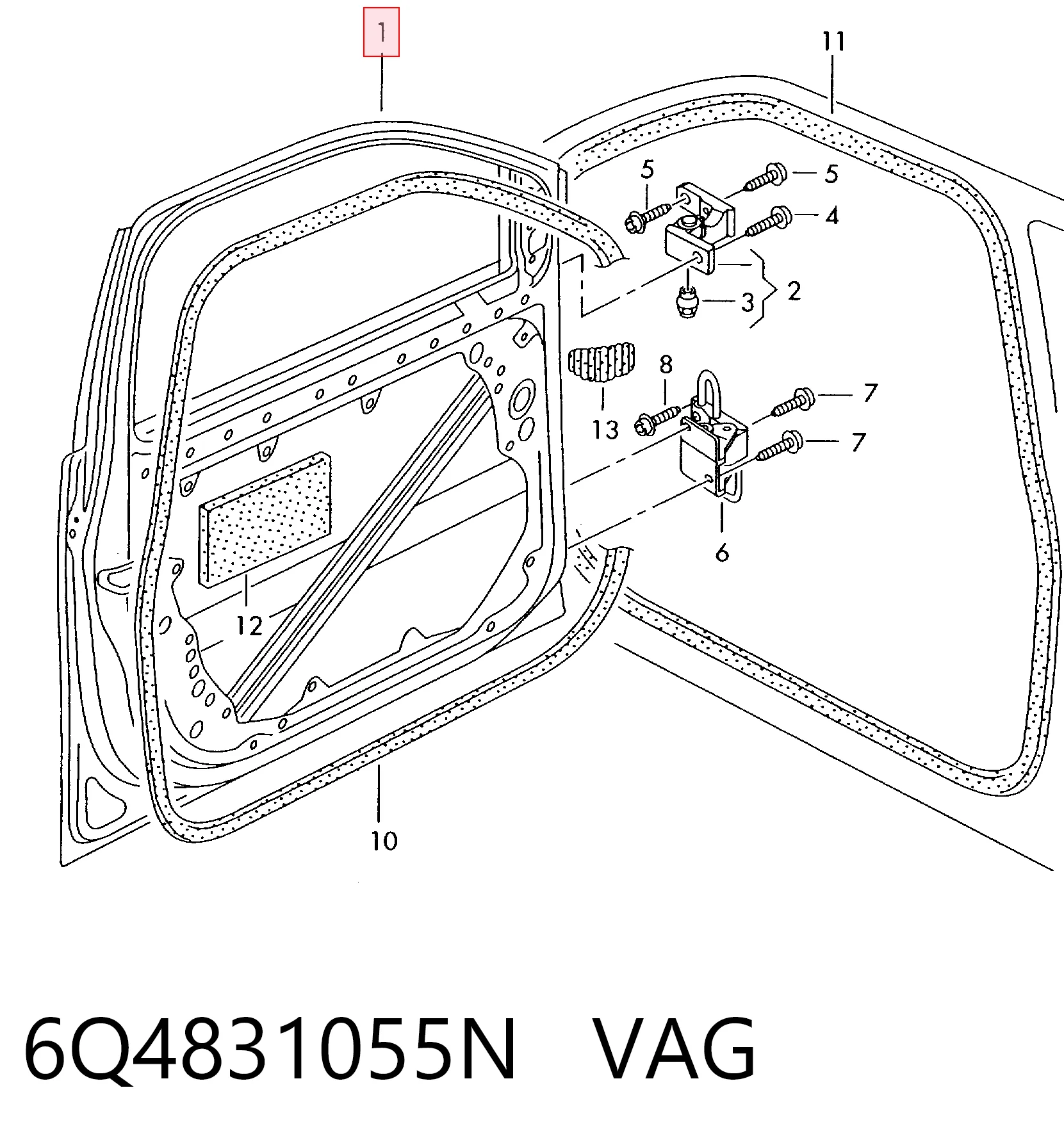 Двері передні, ліві Volkswagen Polo IV хетчбек (9N, 9A) (2001 - 2014) ціна, від 840.39 USD