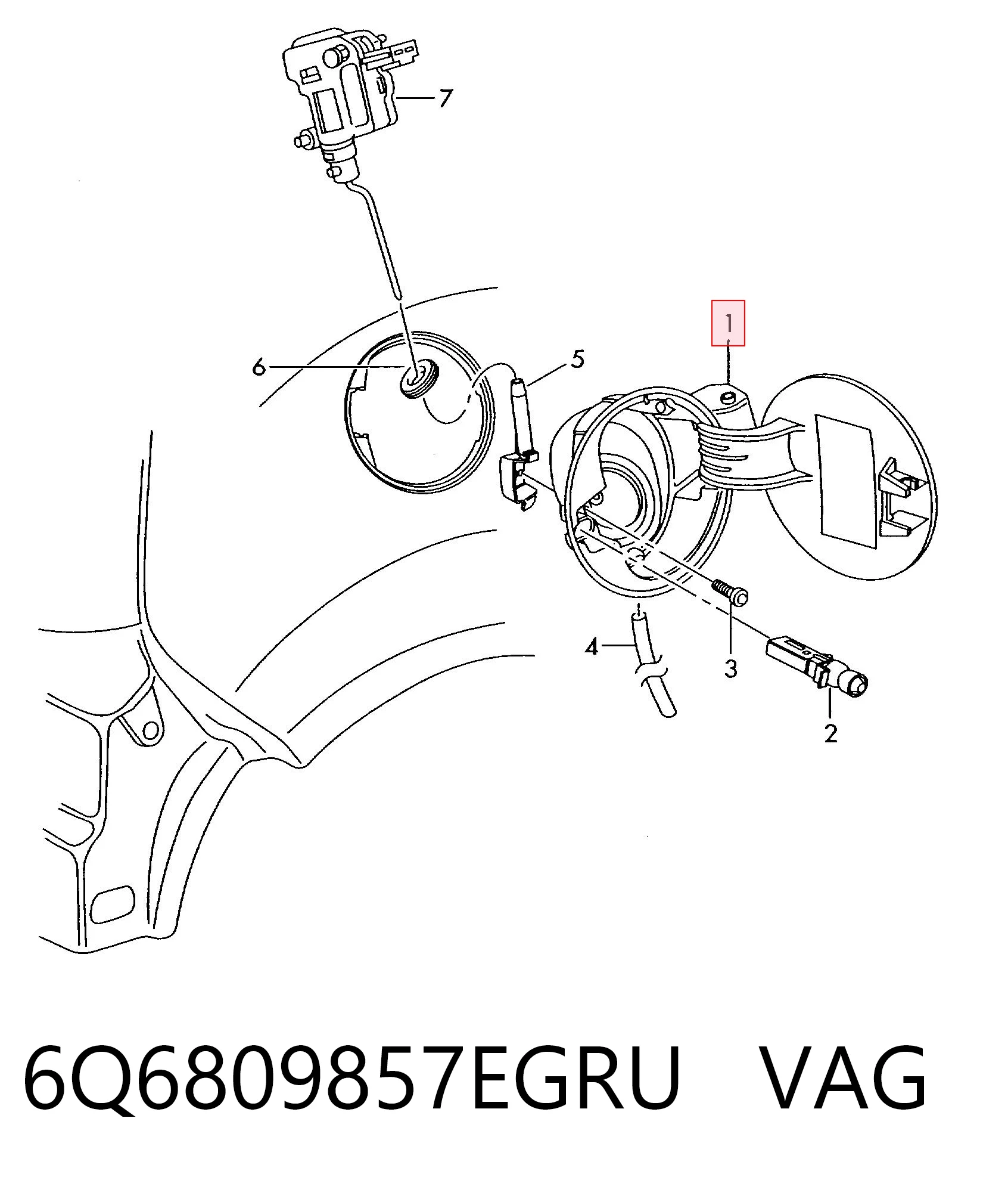  Лючок бензобака Volkswagen Polo 4