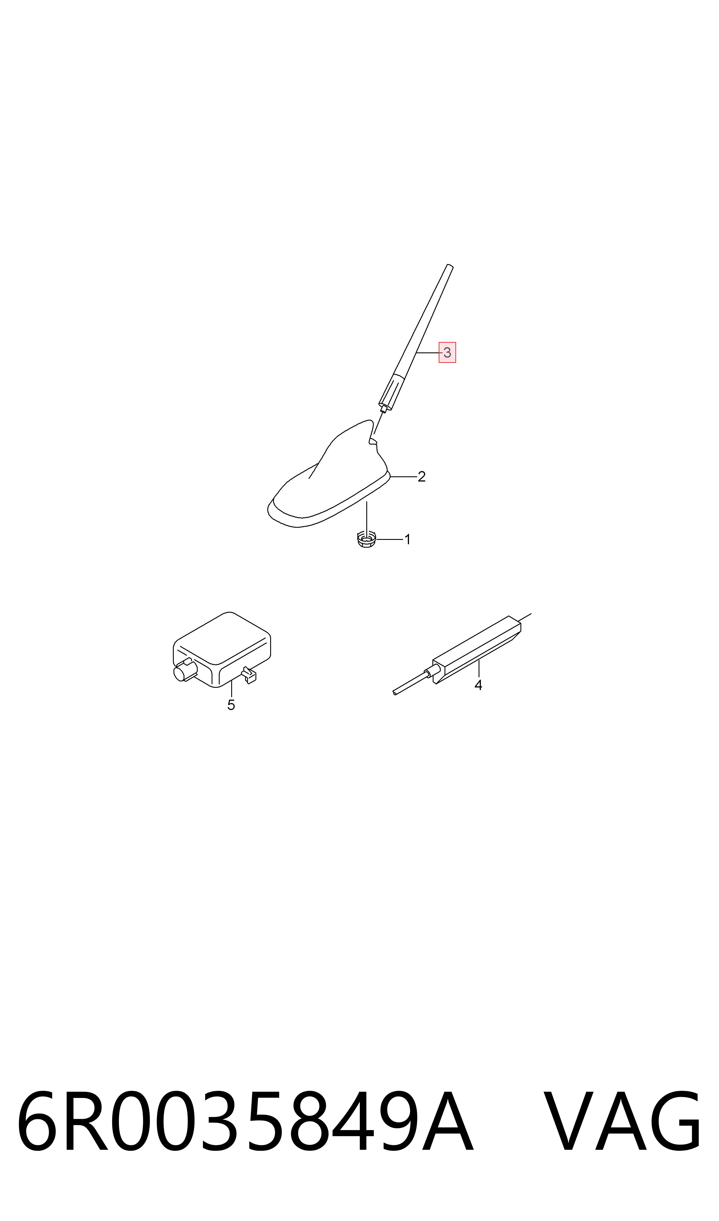 6R0035849A VAG Шток антени