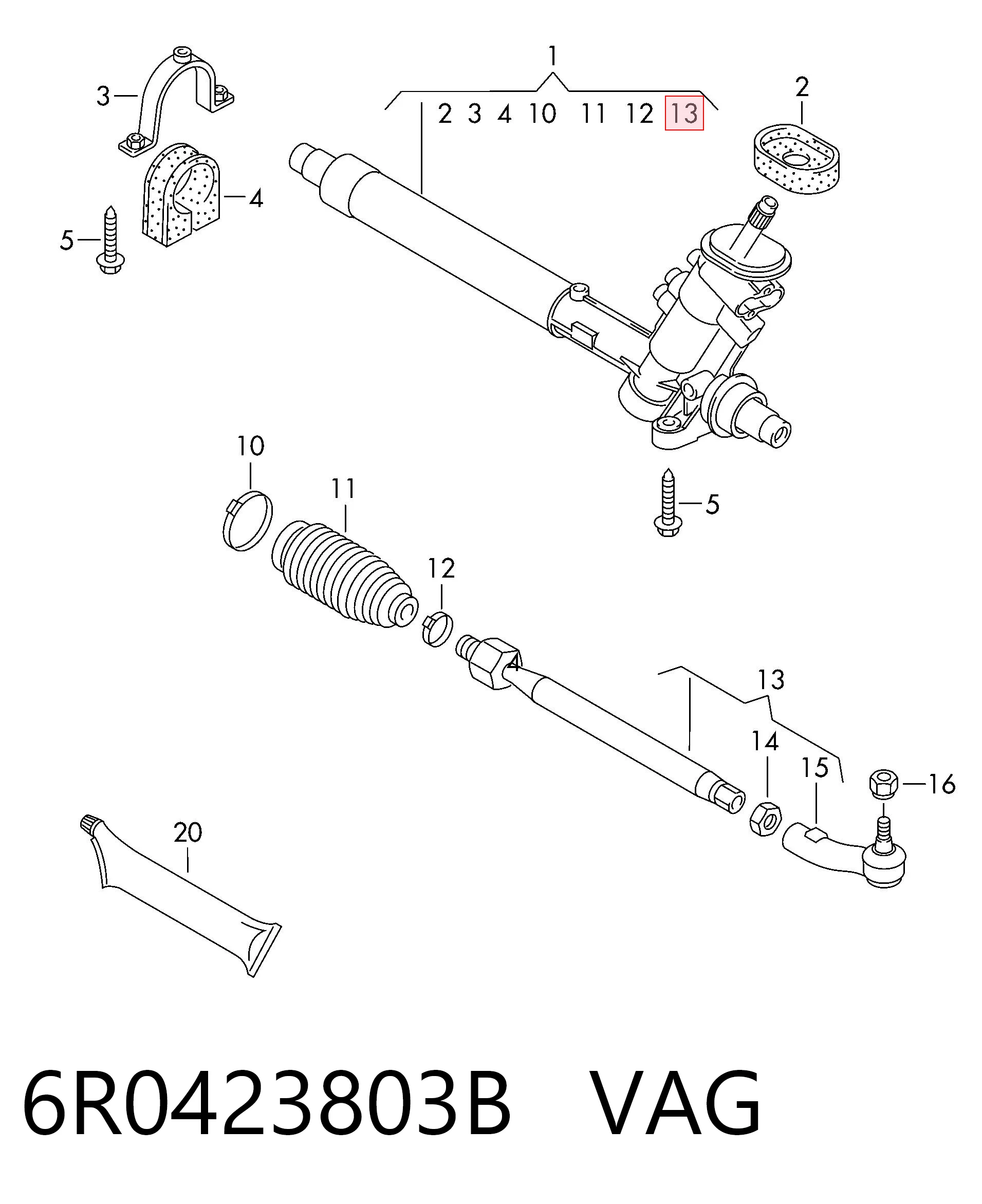 Тяга рульова в зборі, ліва Polcar A502923 ціна, від 24.45 USD