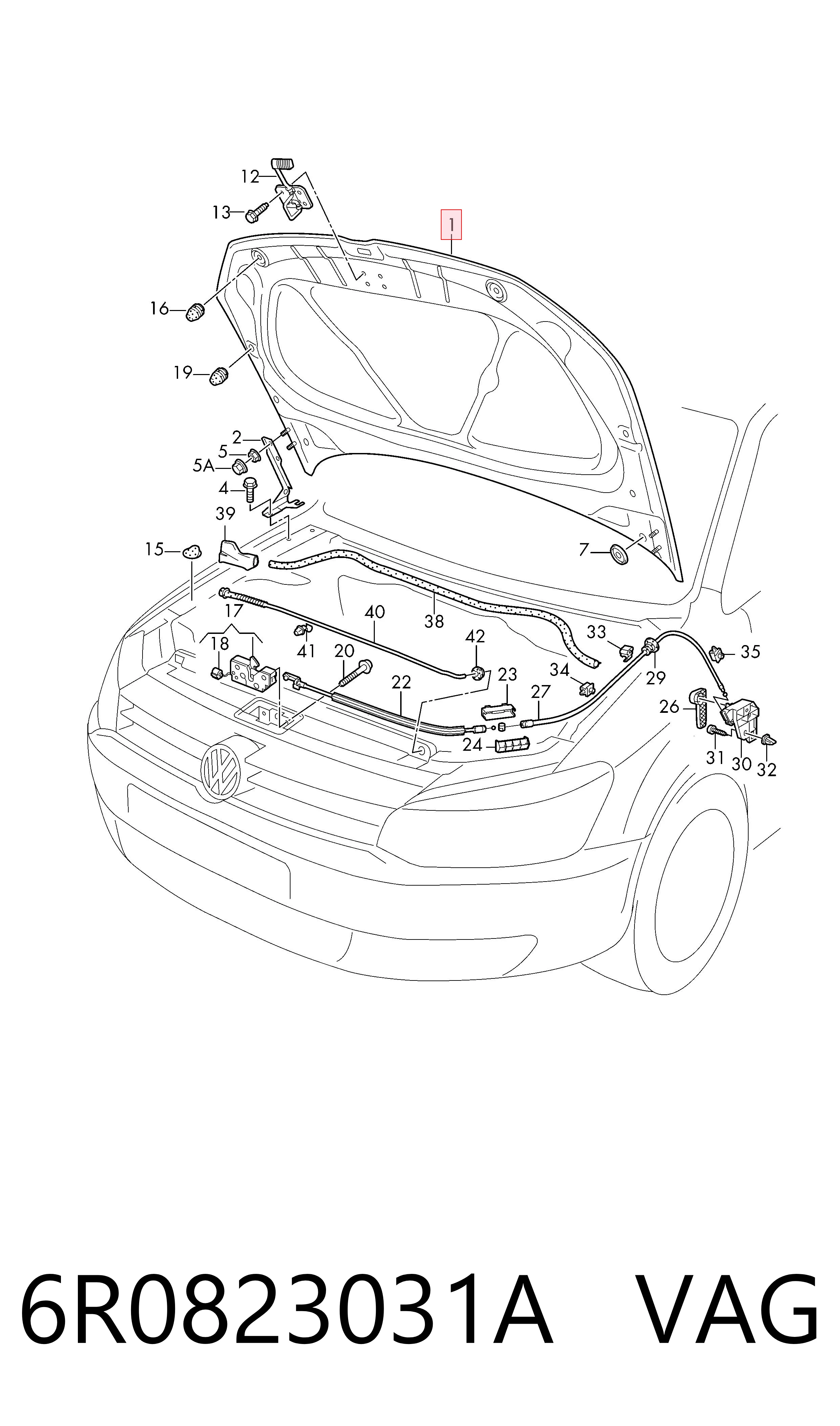 Капот Volkswagen Polo 5