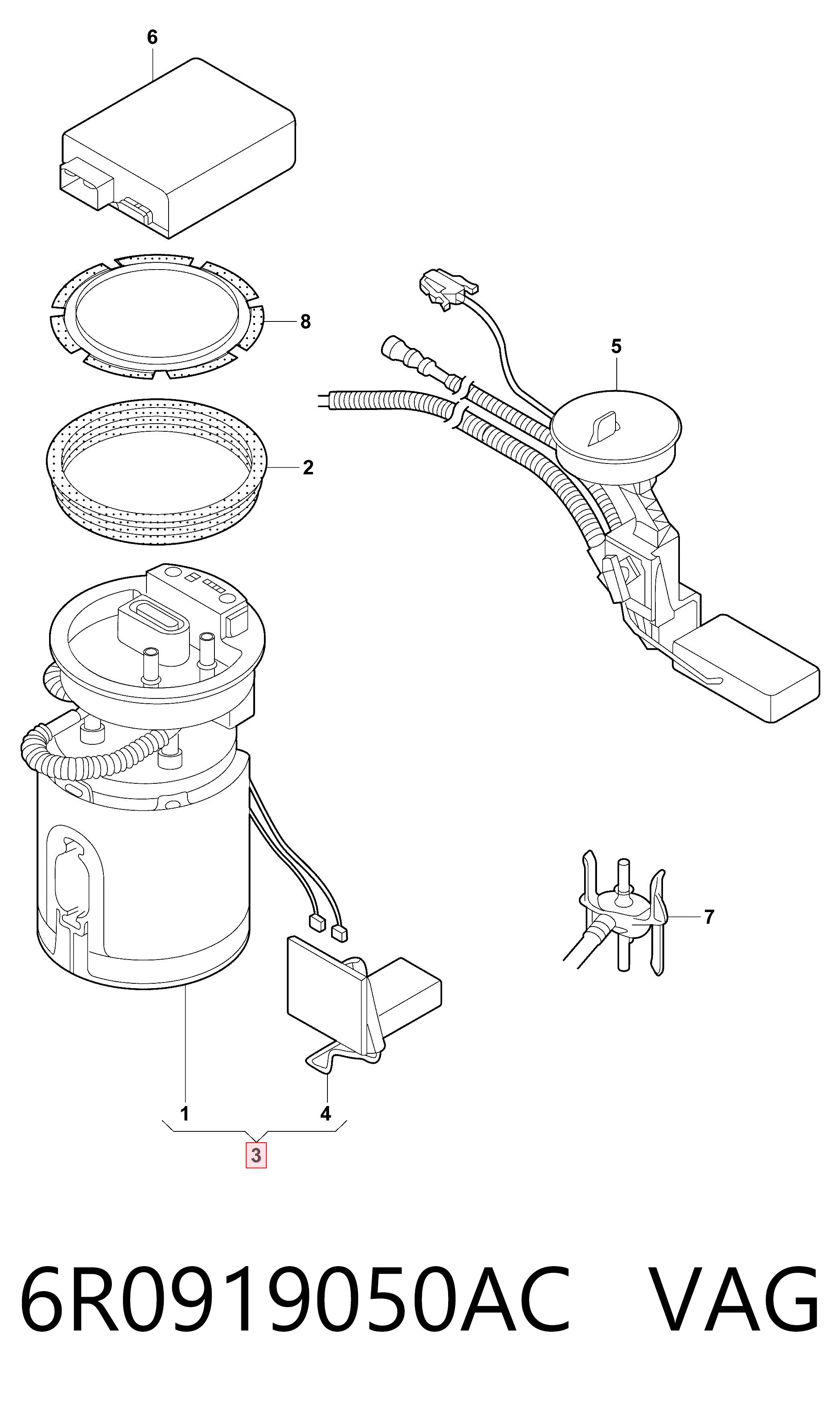 Бензонасос MAM00358M Magneti Marelli