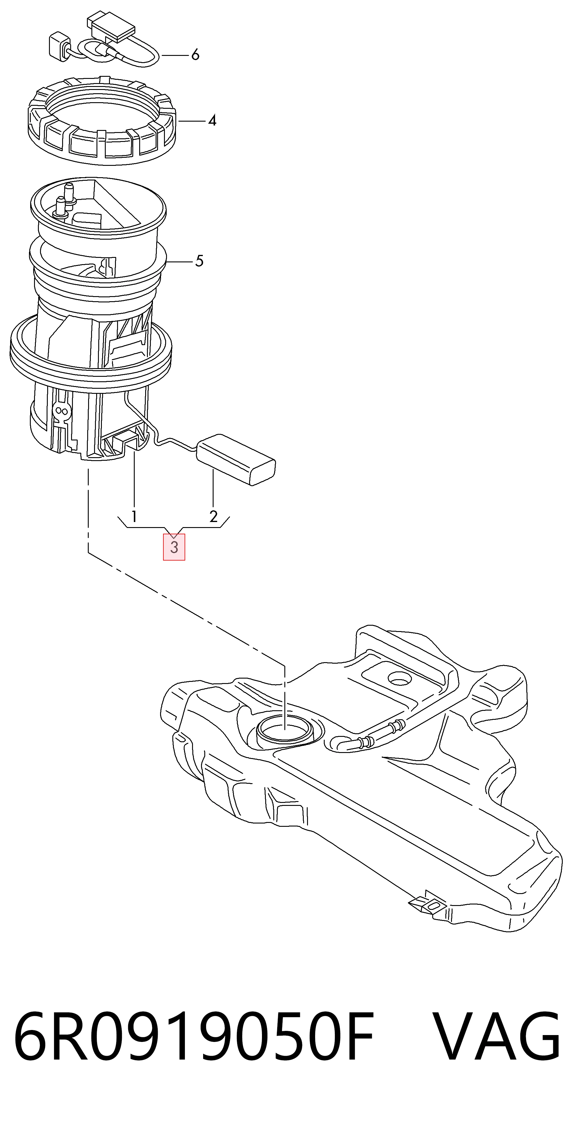 6R0919050F VAG Електробензонасос
