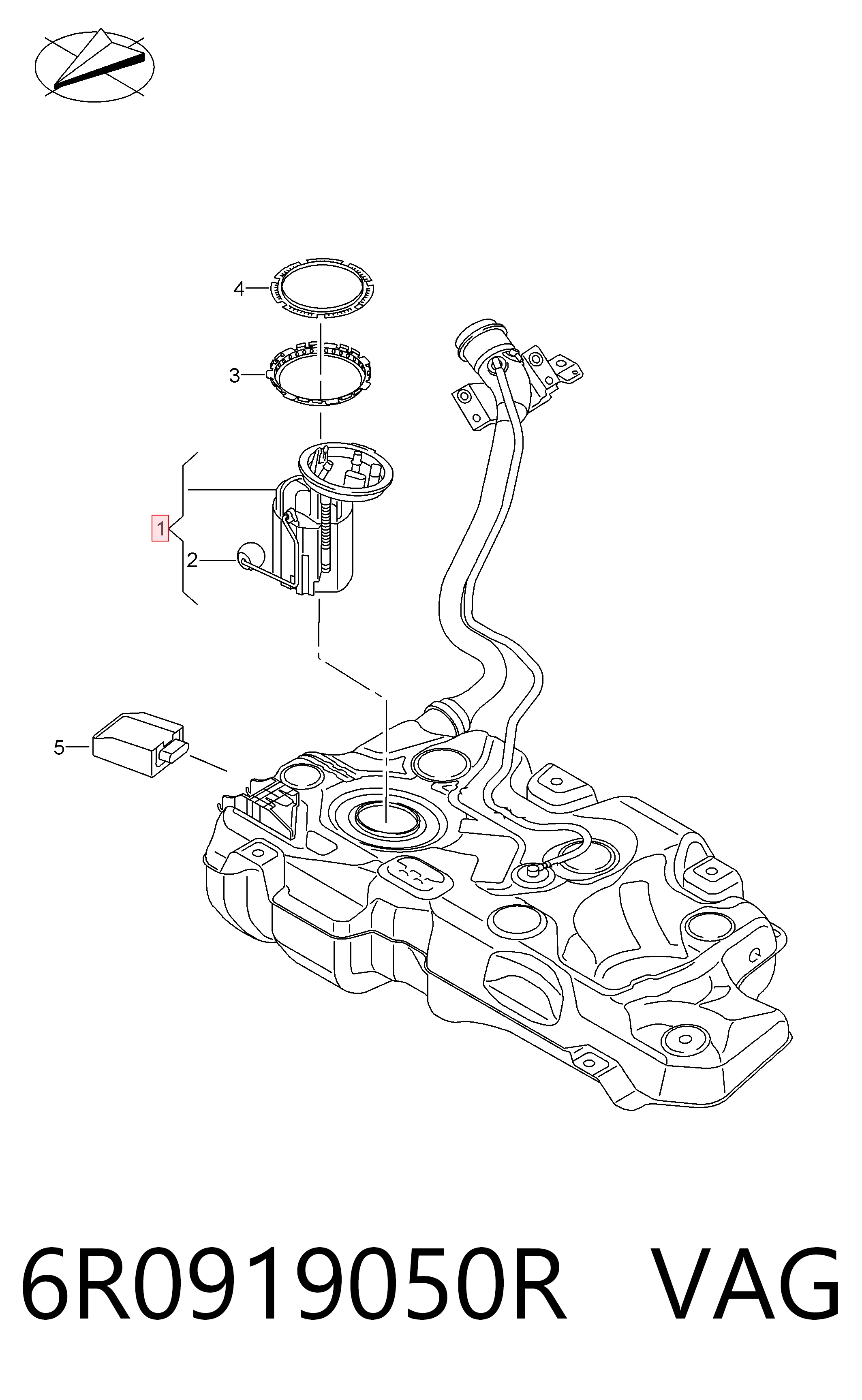 6R0919050R VAG Електробензонасос