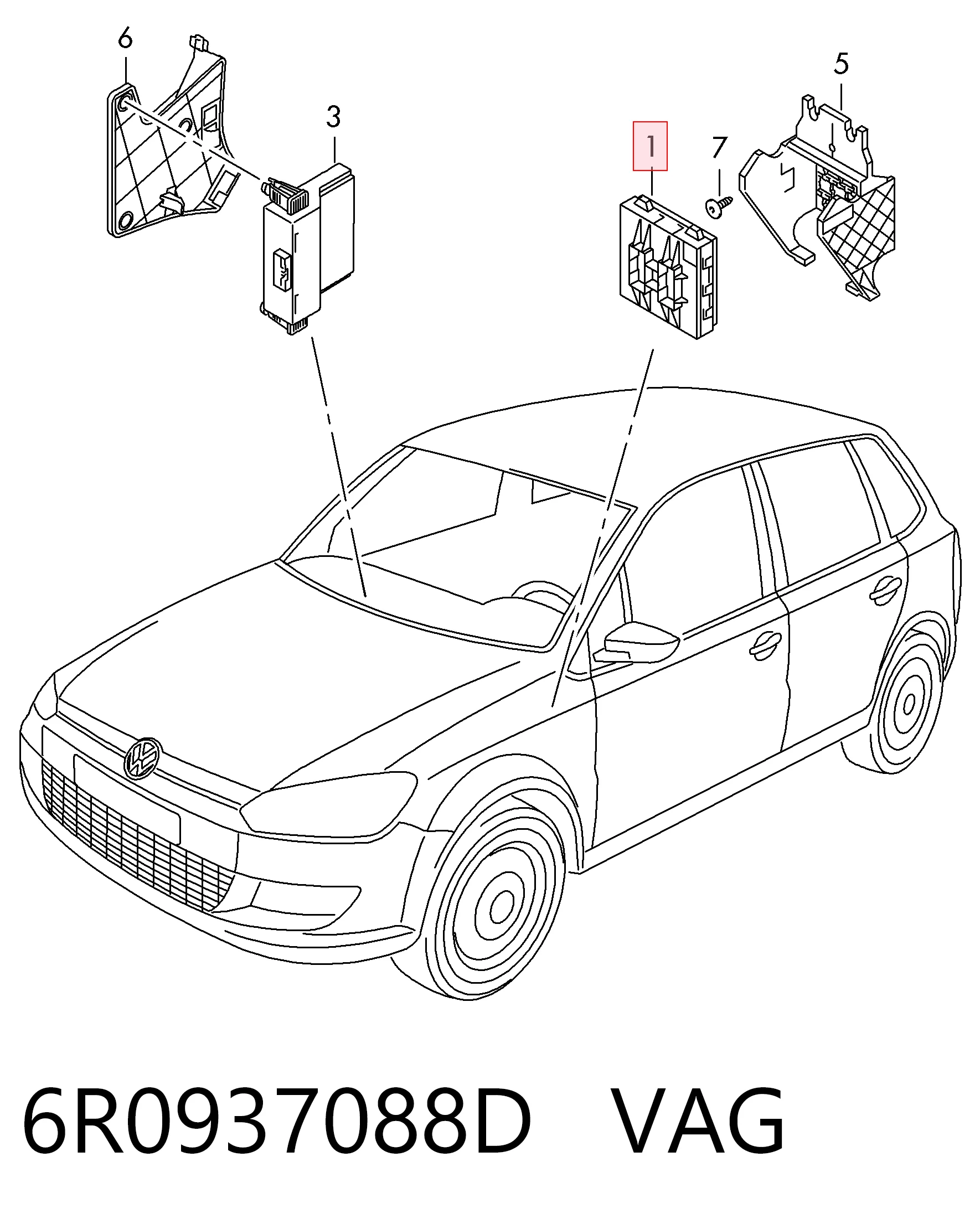 6R0937088D VAG Блок комфорту