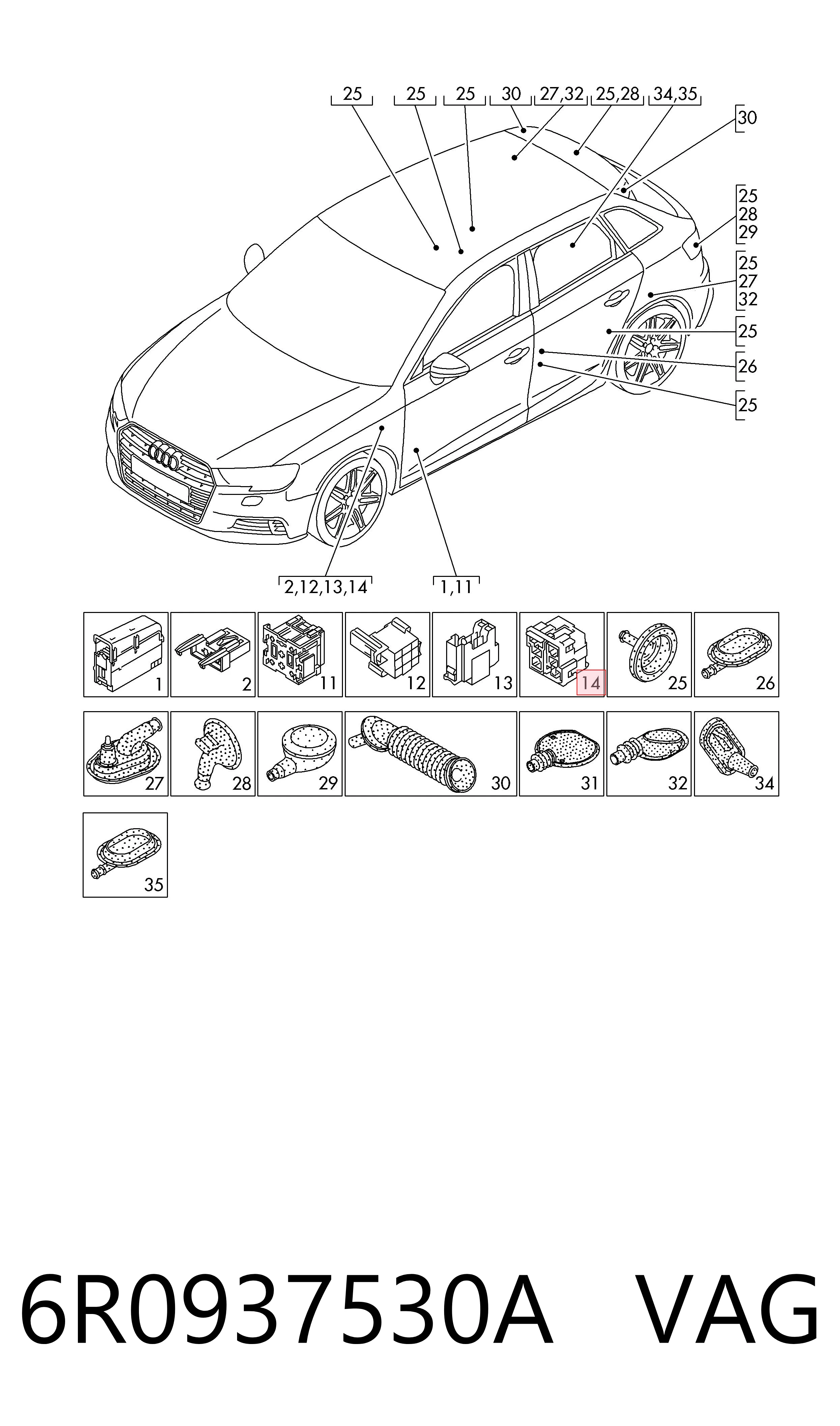 6R0937530A VAG Реле запобіжників