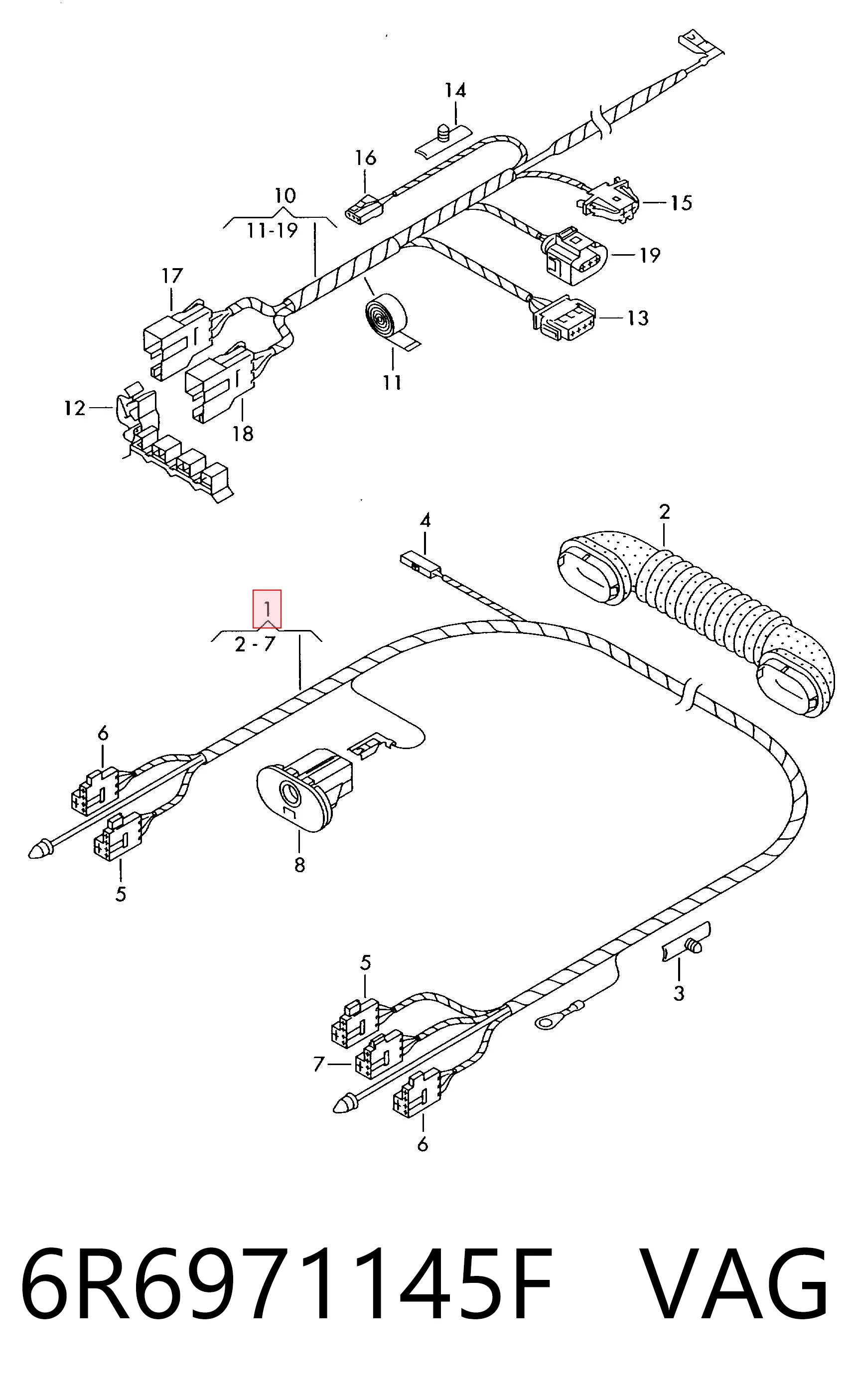 VAG 6R6971145F ціна, від 174.66 USD