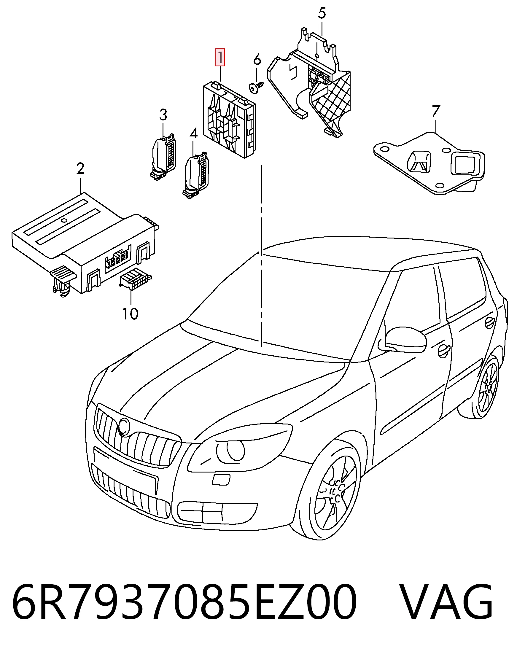 Блок комфорту на Volkswagen AMAROK  2HA, 2HB, S1B, S6B, S7A, S7B