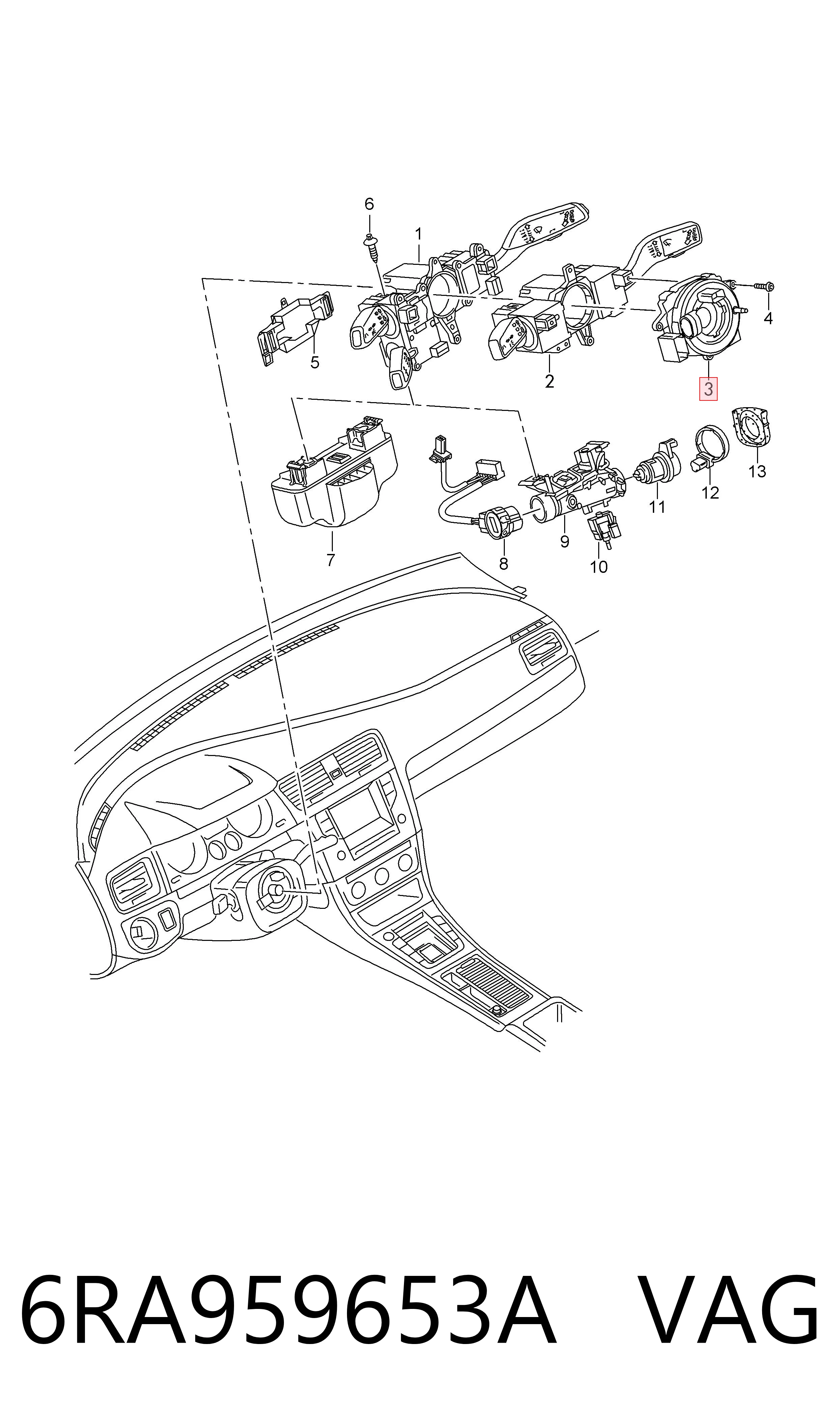 Кільце подушки безпеки VAG 6RA959653A