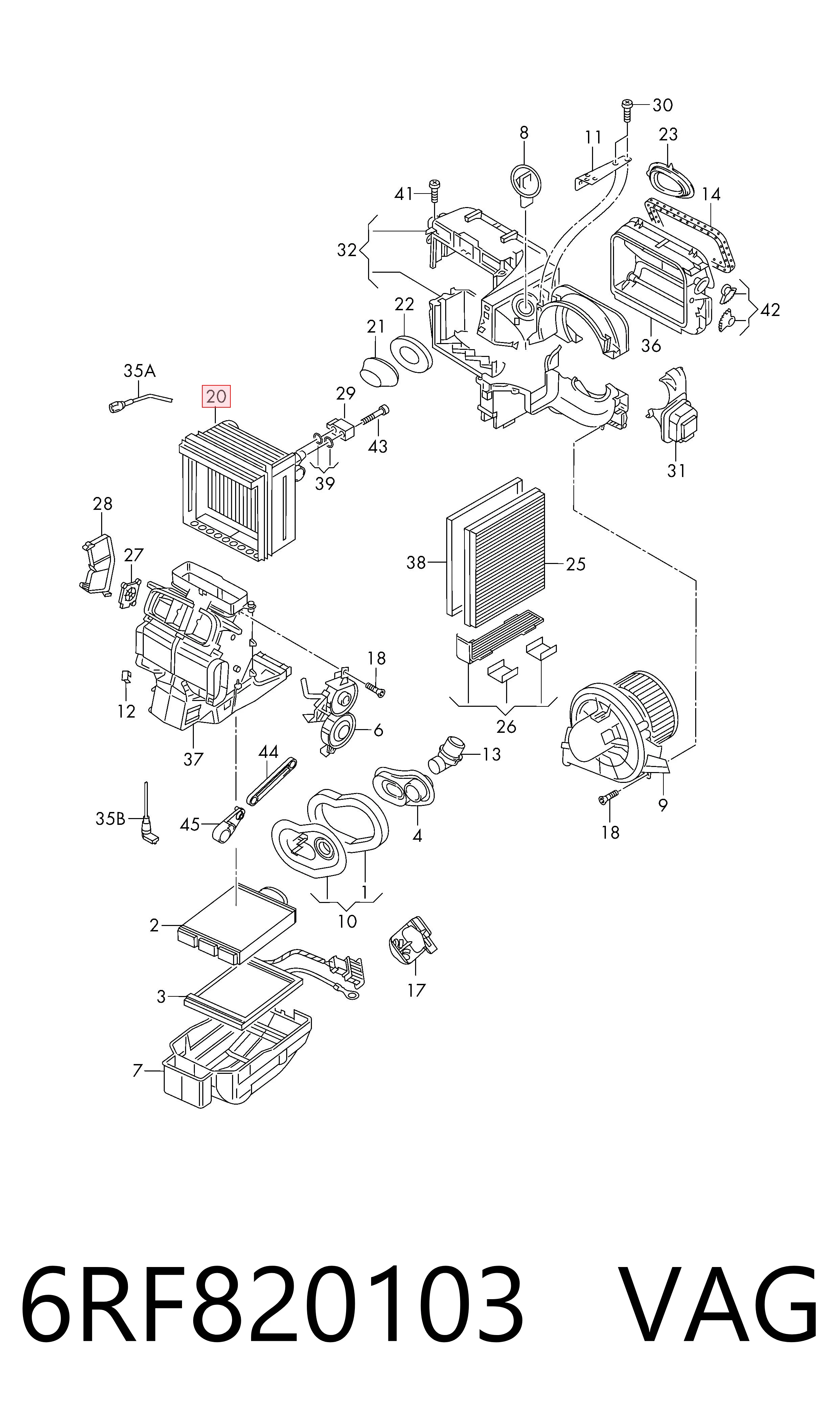 6RF820103 VAG Охолоджувач повітря