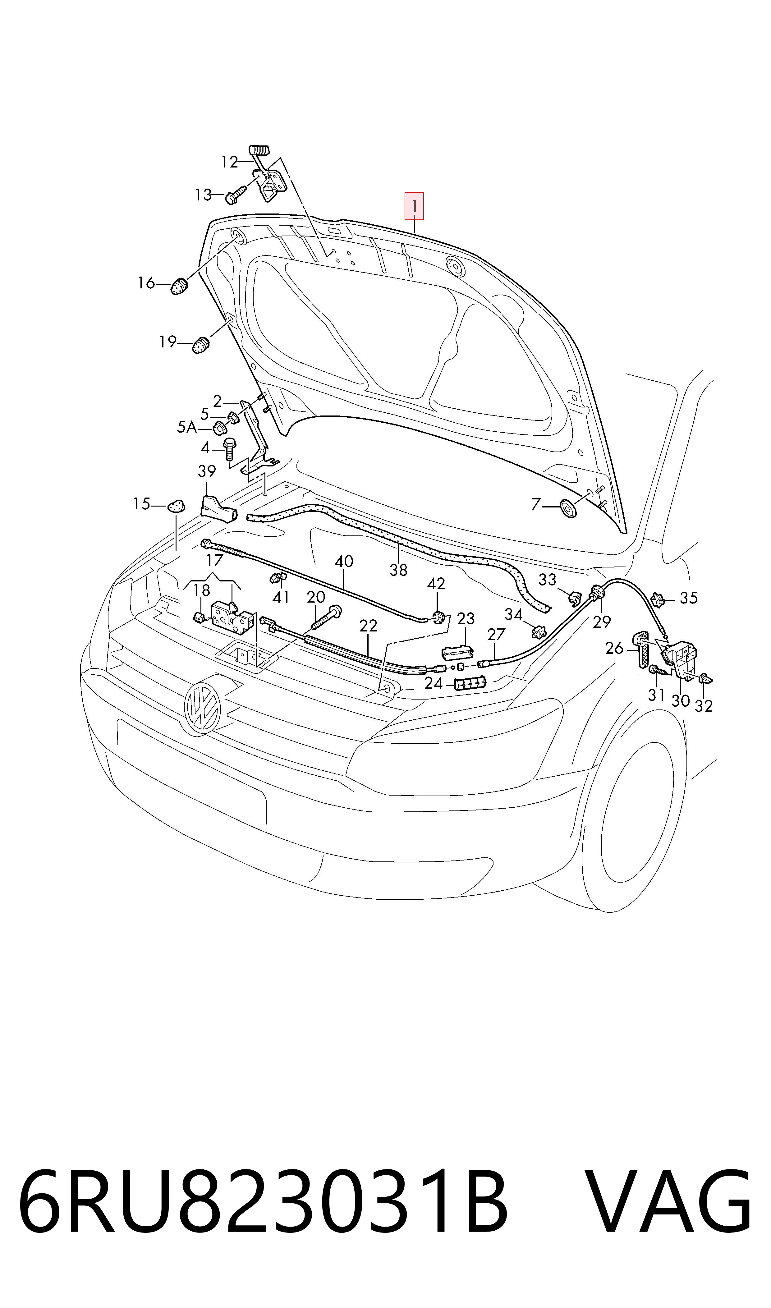 Купити Капот Volkswagen Polo V 6R1, 6C1