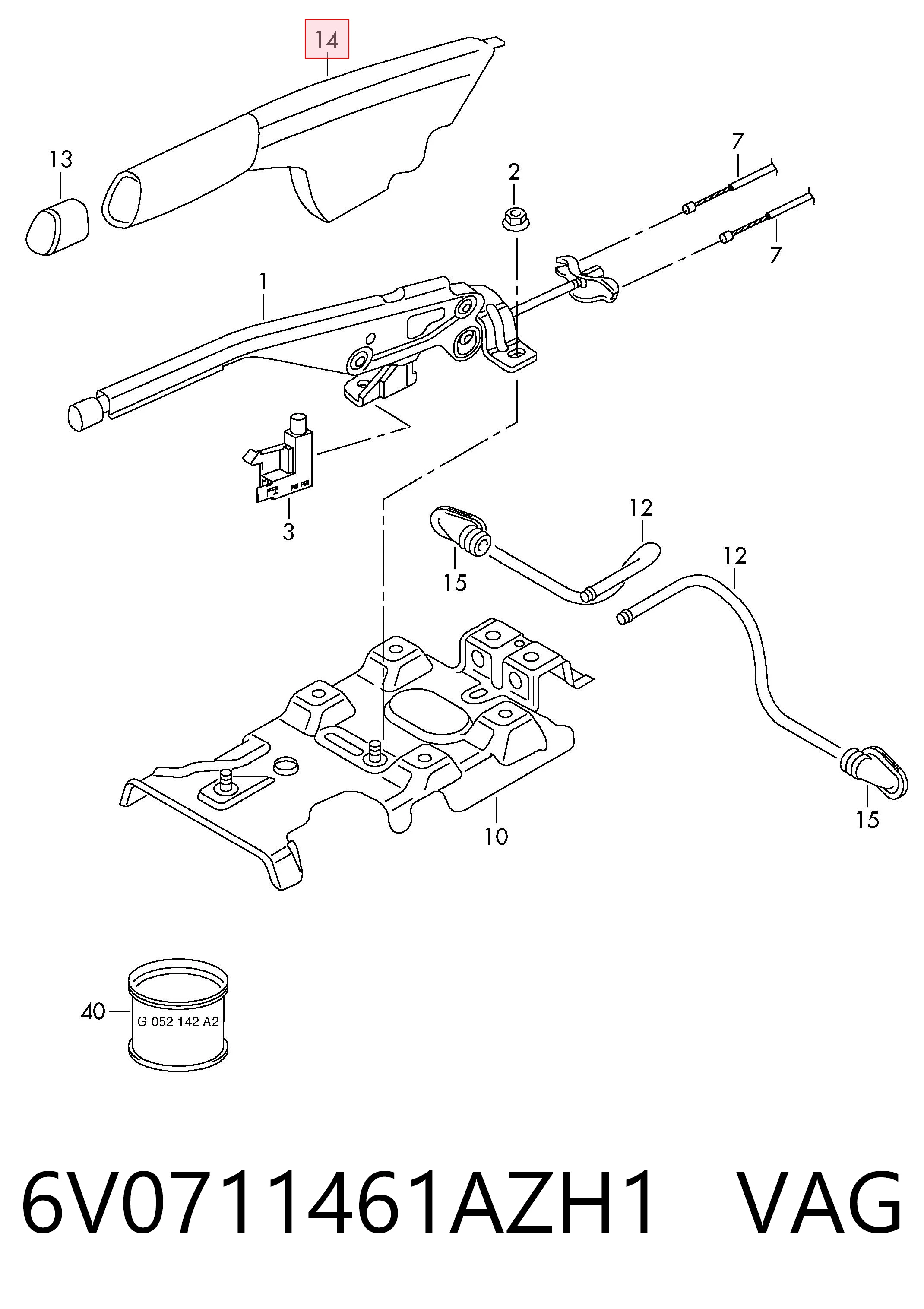 6V0711461AZH1 VAG 