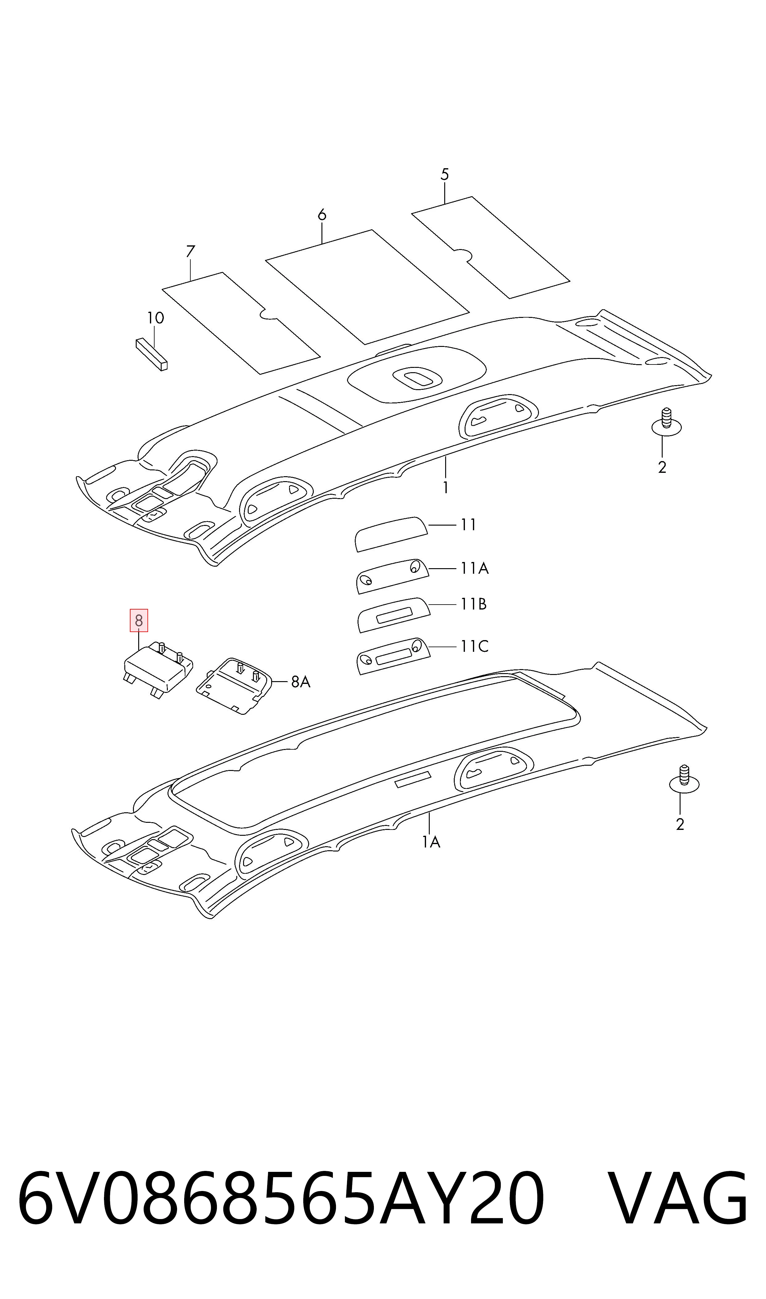 6V0868565AY20 VAG Футляр для окулярів