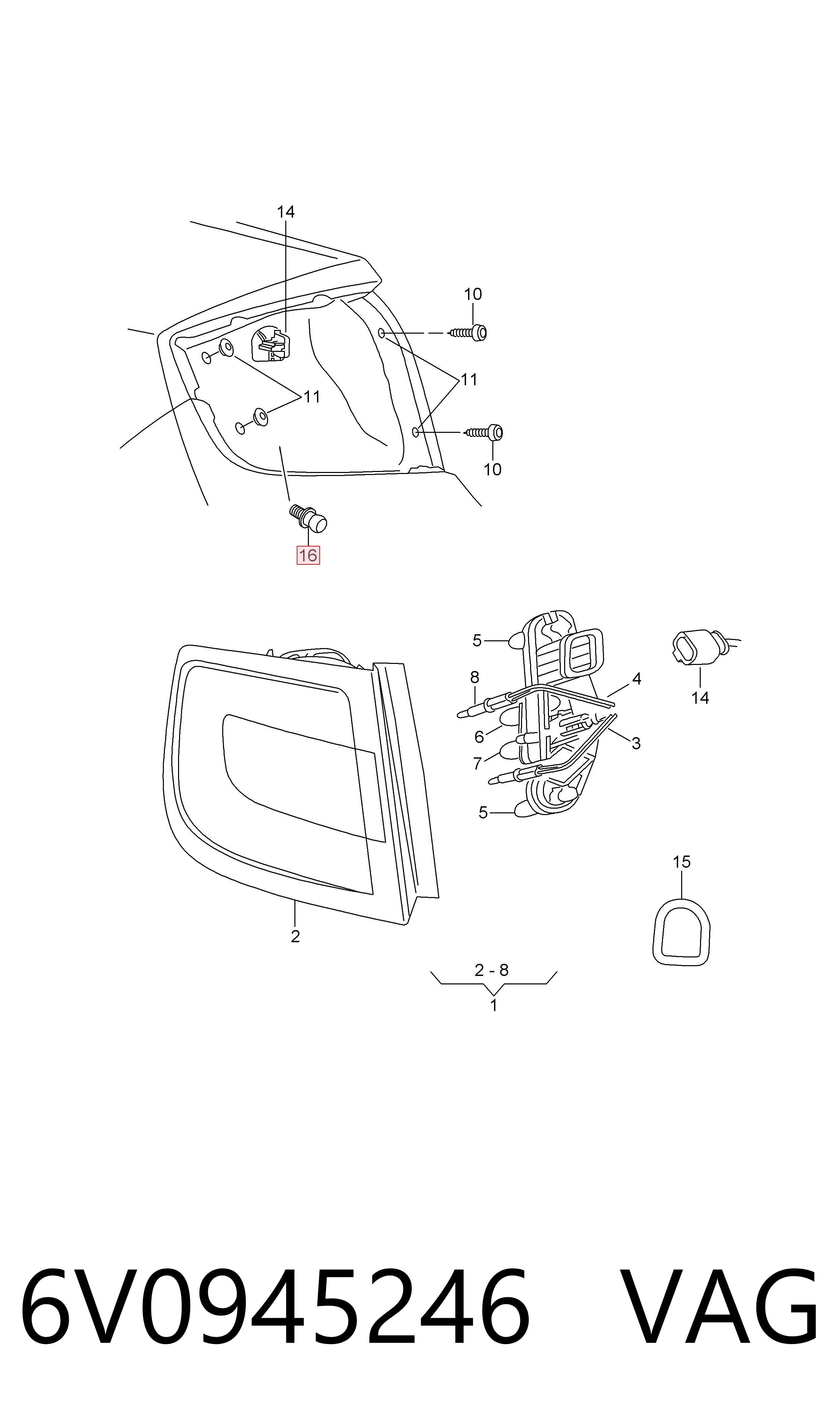  VAG 6V0945246 ціна, від 3.46 USD