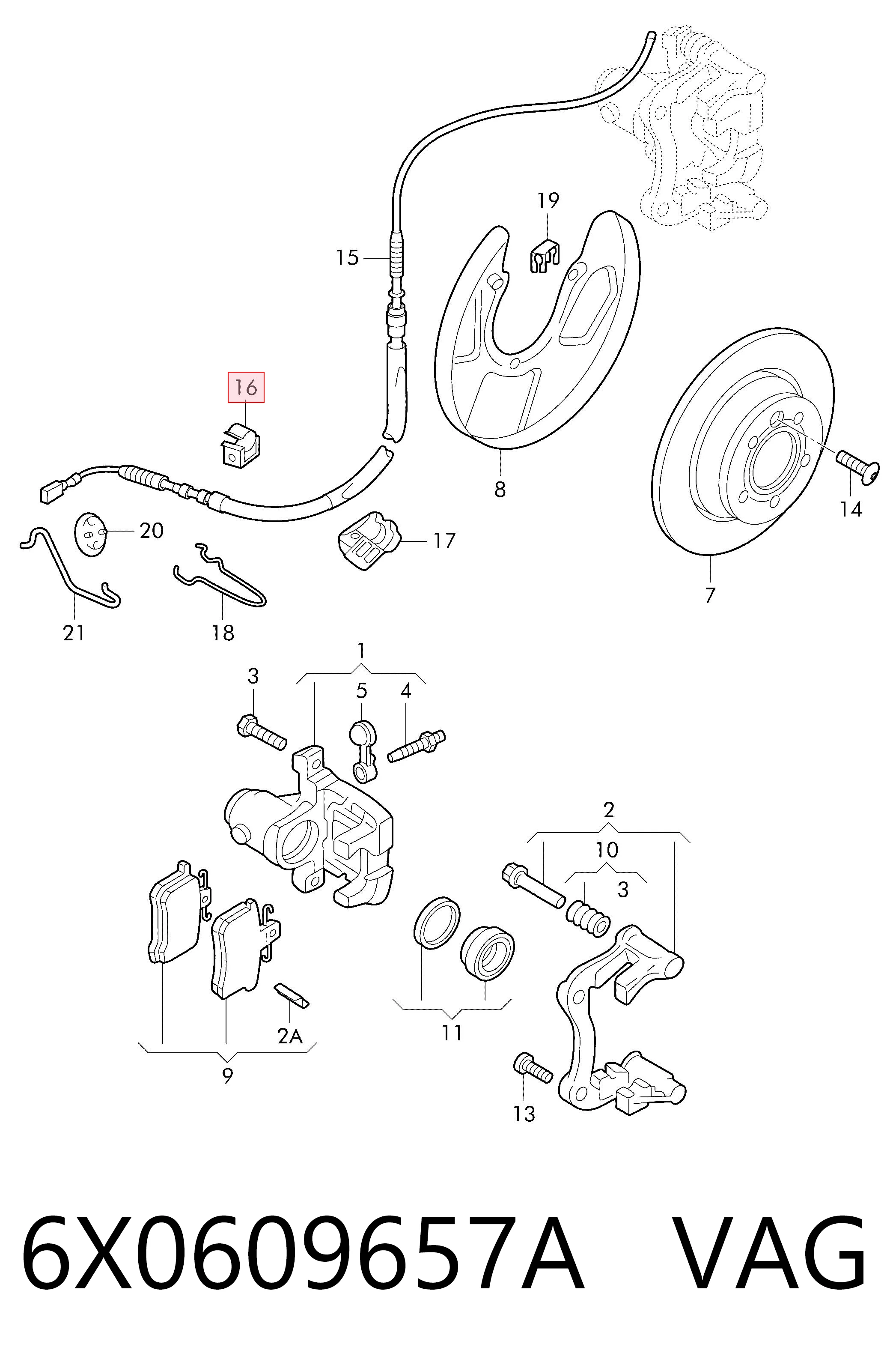  VAG 6X0609657A ціна, від 1.30 USD