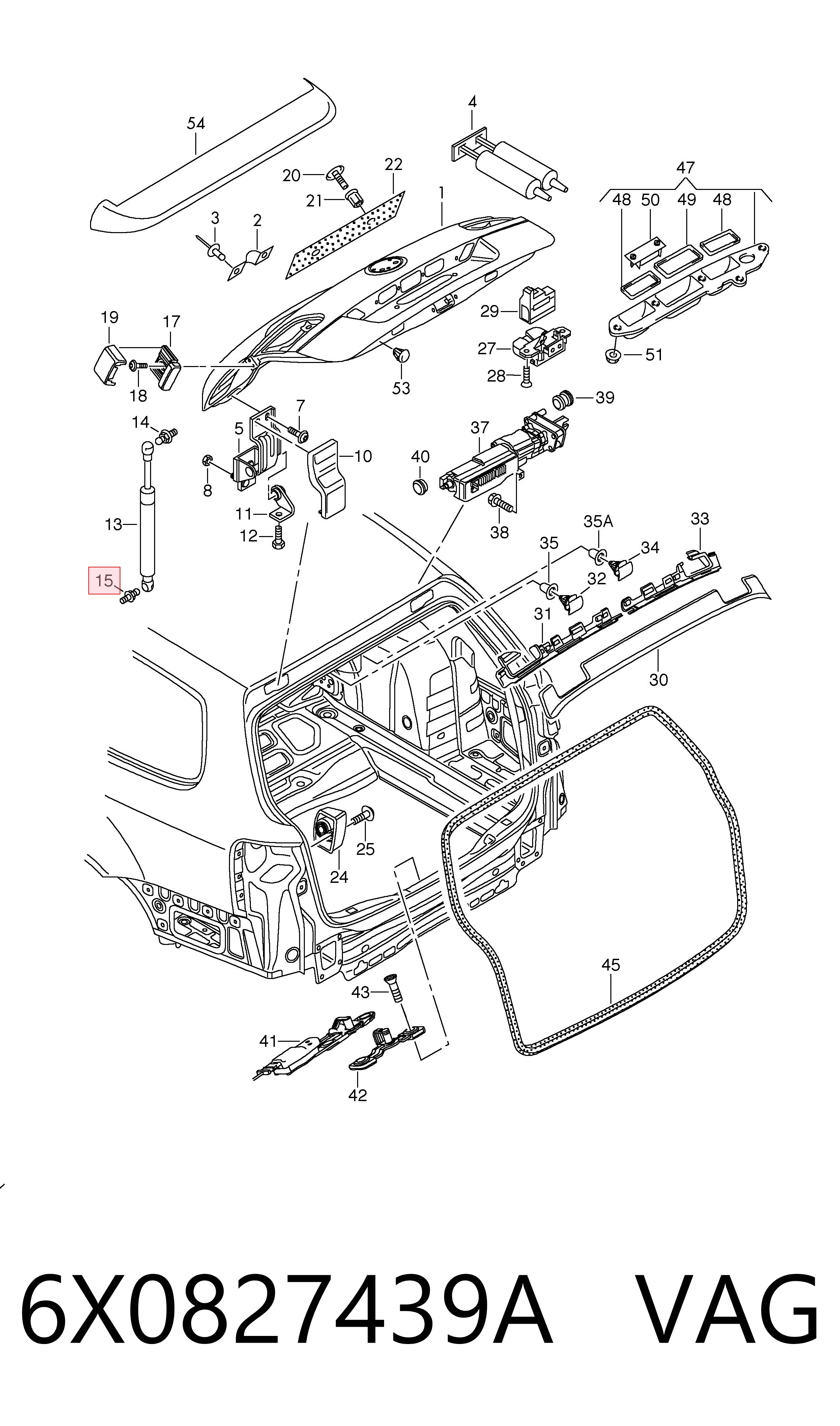 Болт/гайка кріплення VAG 6X0827439A ціна, від 5.82 USD