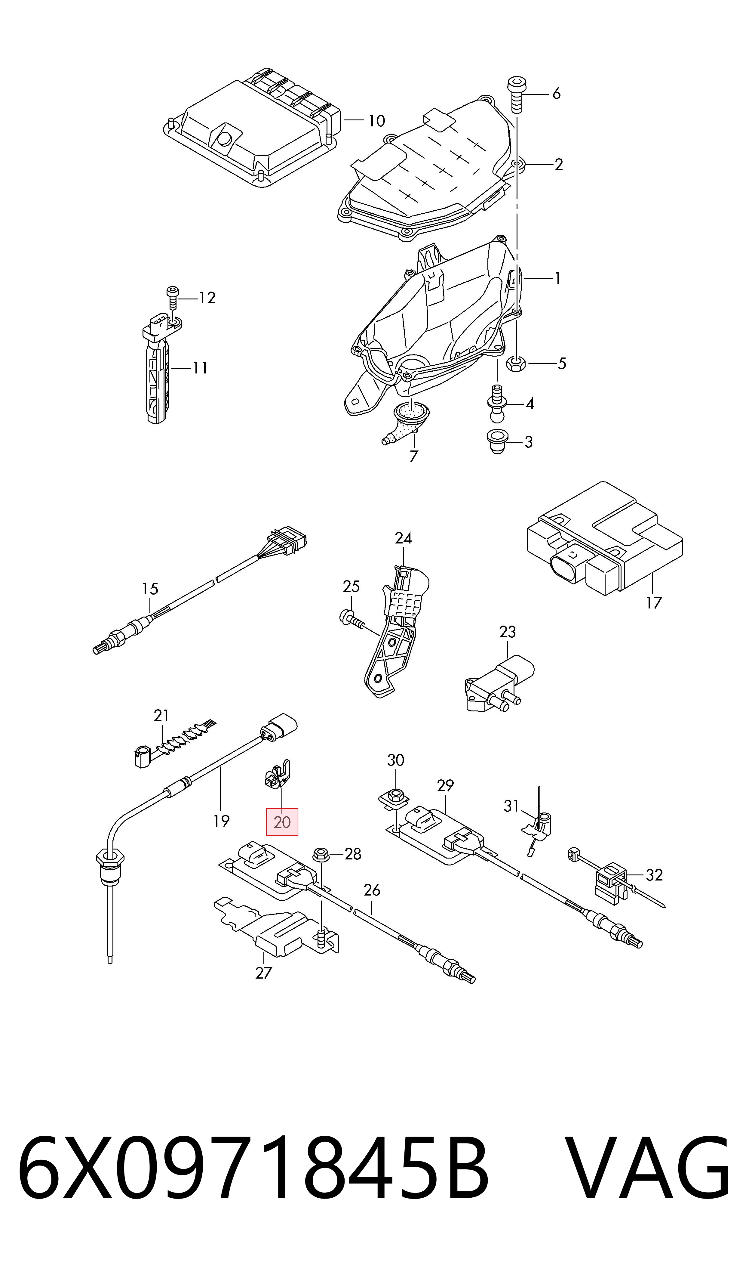  VAG 6X0971845B ціна, від 11.85 USD