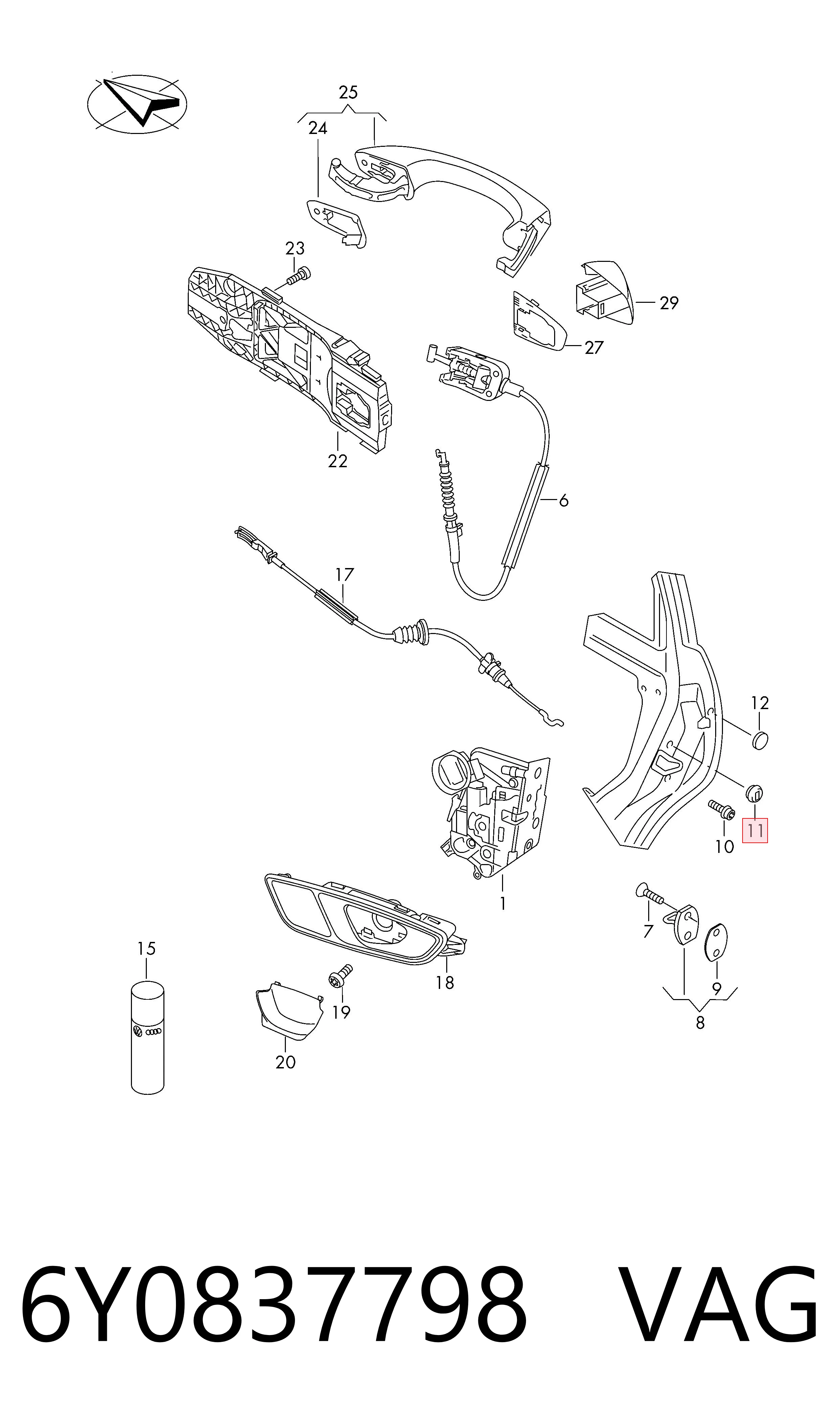  VAG 6Y0837798 ціна, від 1.27 USD