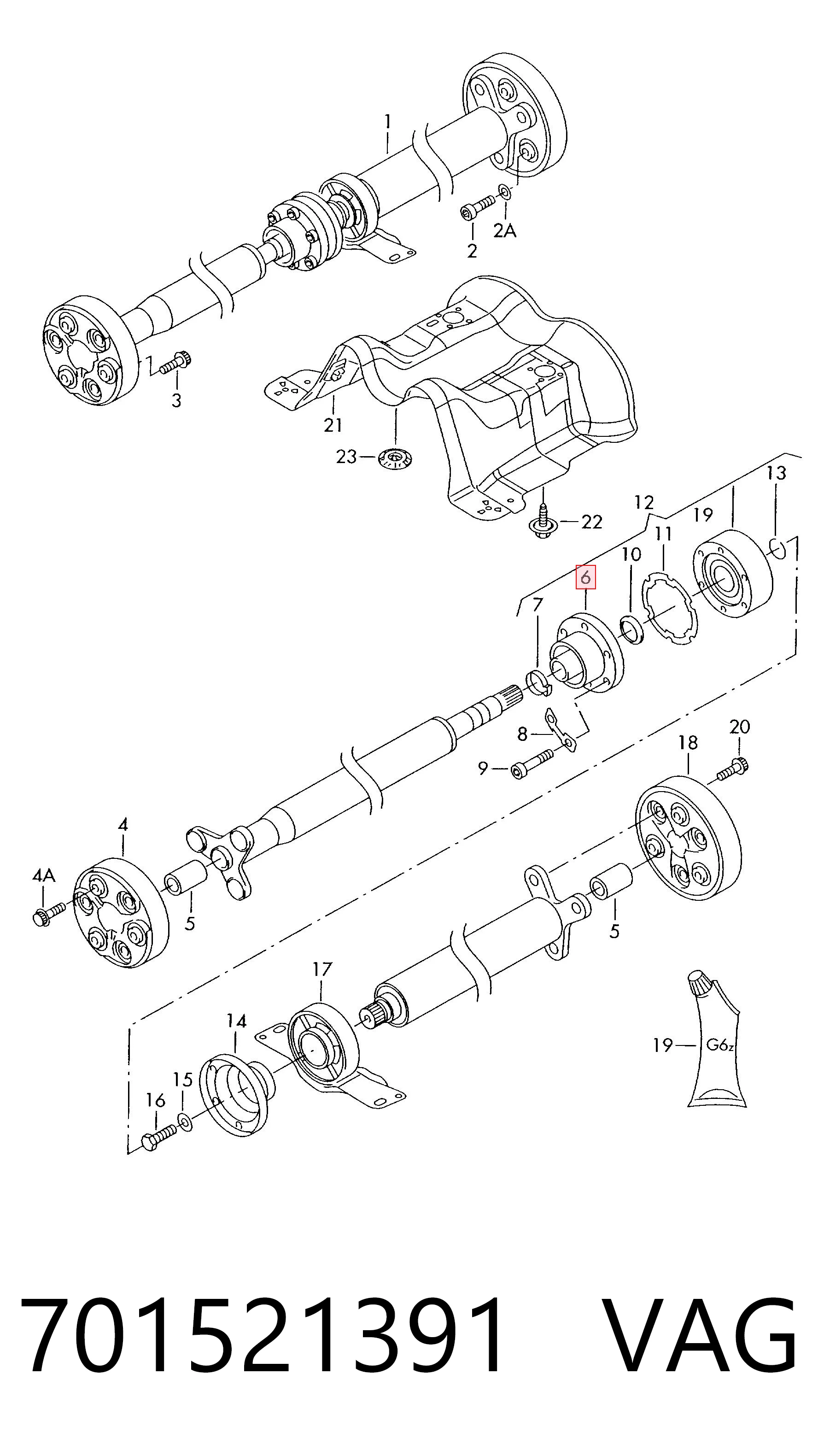 Пильник карданного вала VAG 701521391 ціна, від 25.92 USD