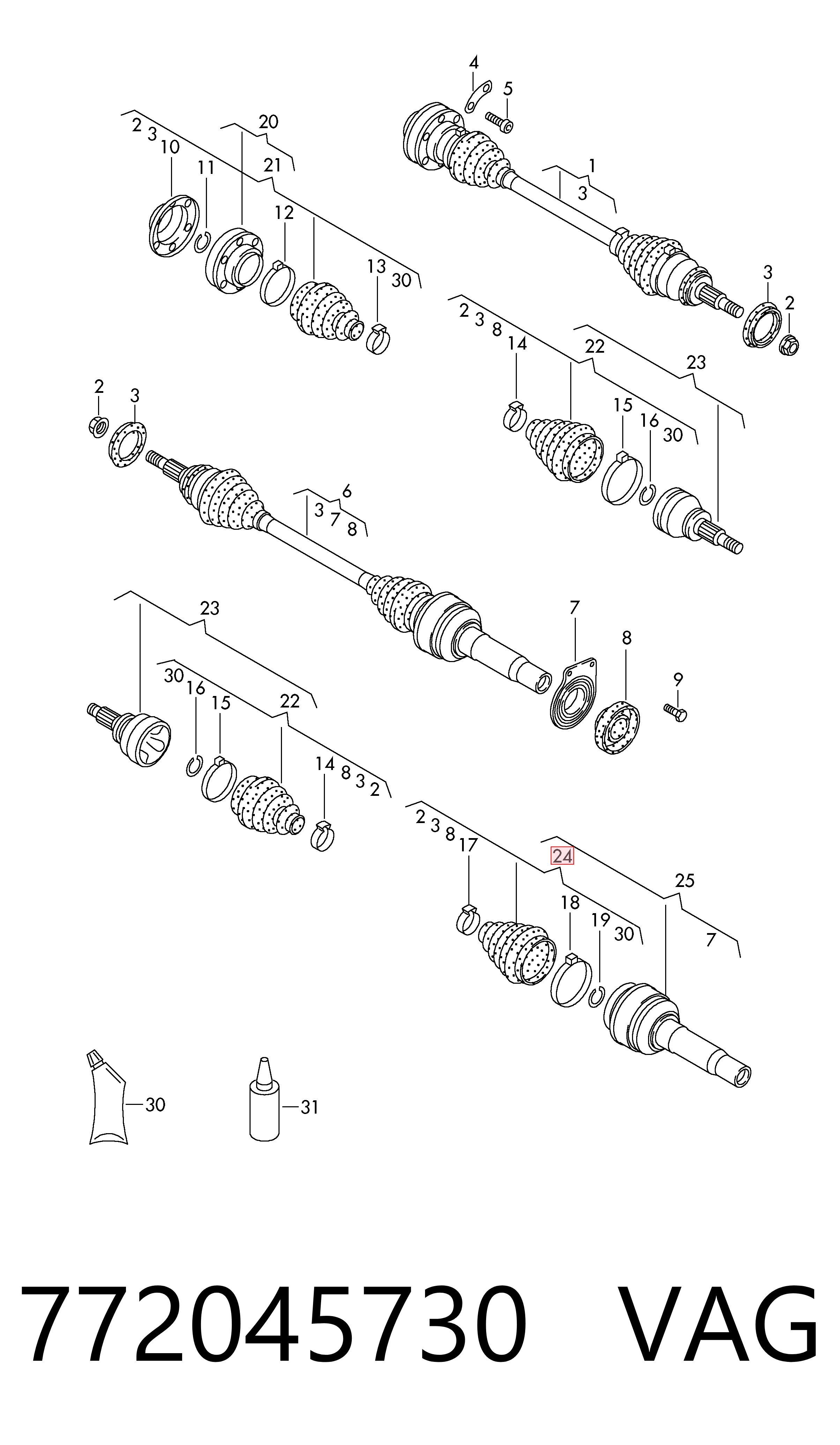 Пильник ШРКШа внутрішній, правий 0036115 GKN-Spidan