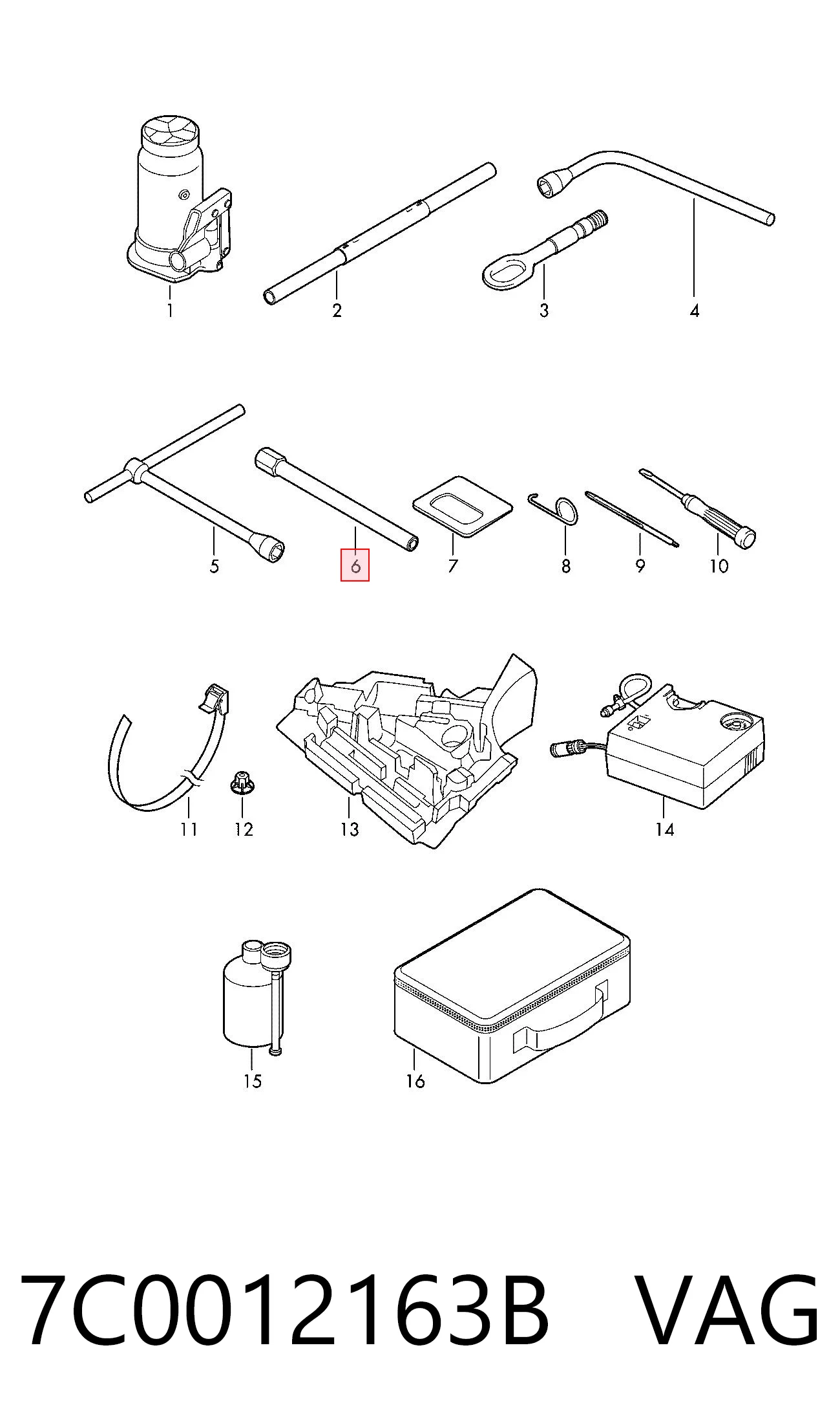 7C0012163B VAG 