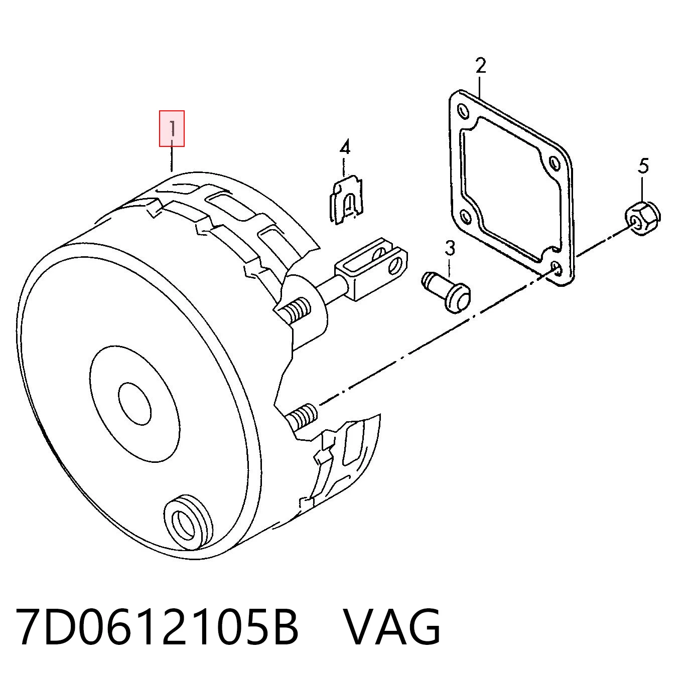 7D0612105B VAG Підсилювач гальм вакуумний