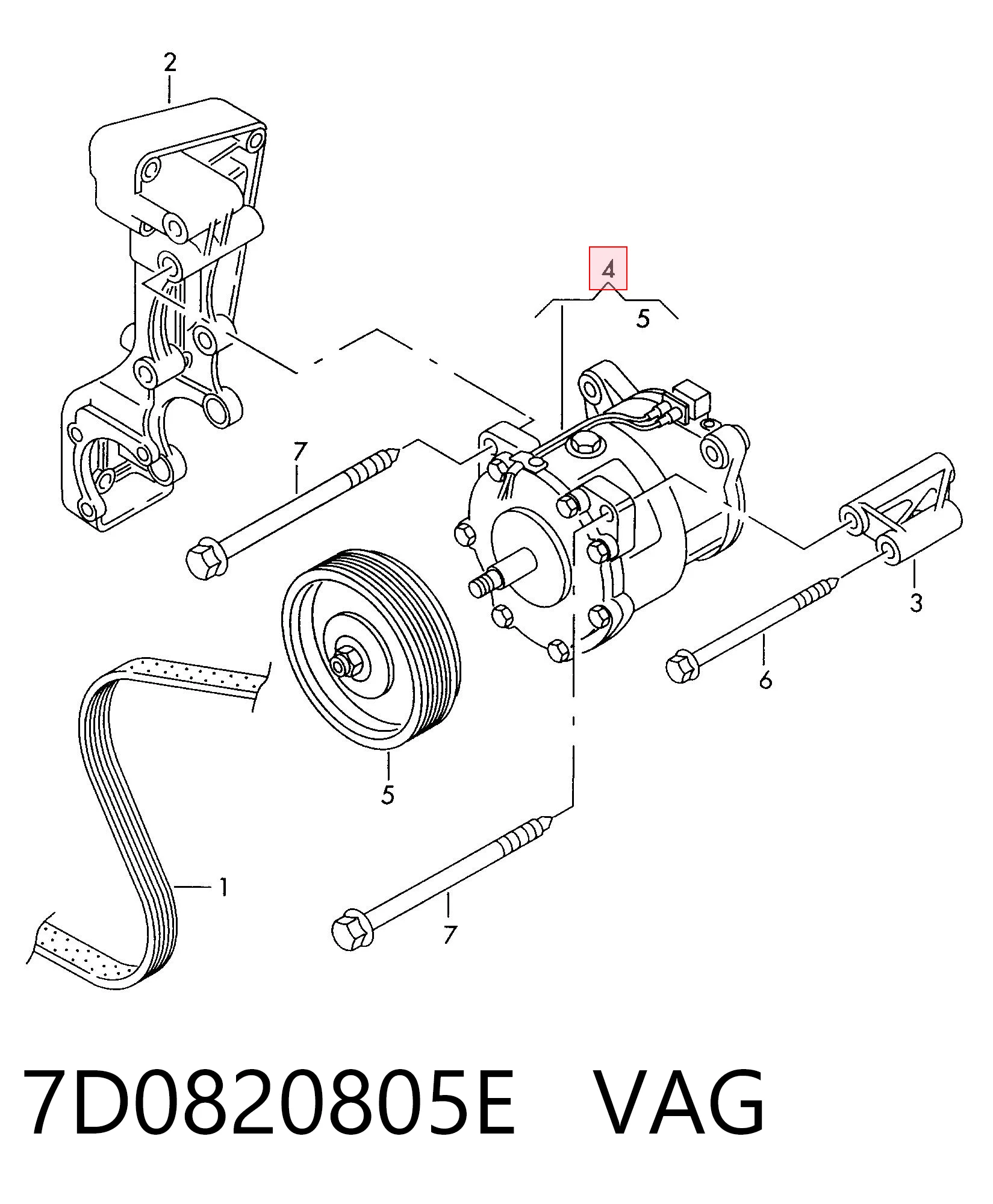 7D0820805E VAG Компресор холодоагенту